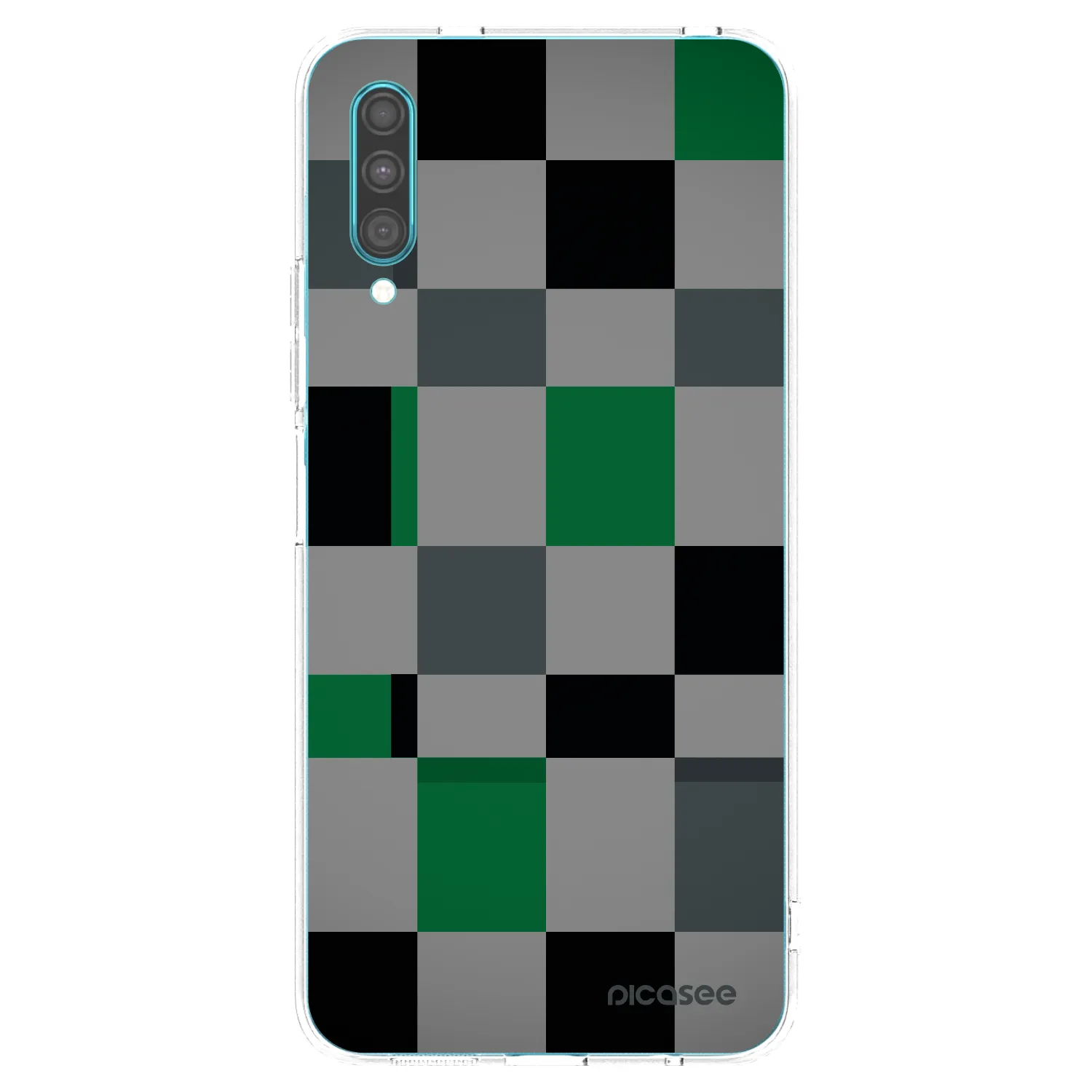 Picasee silikonski prozorni ovitek za Samsung Galaxy A30s A307F - Block Grid