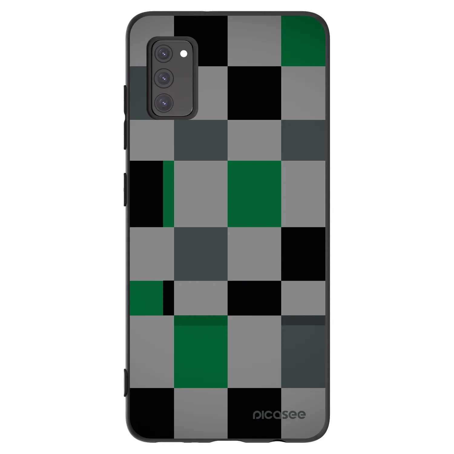 Picasee silikonski črni ovitek za Samsung Galaxy A41 A415F - Block Grid