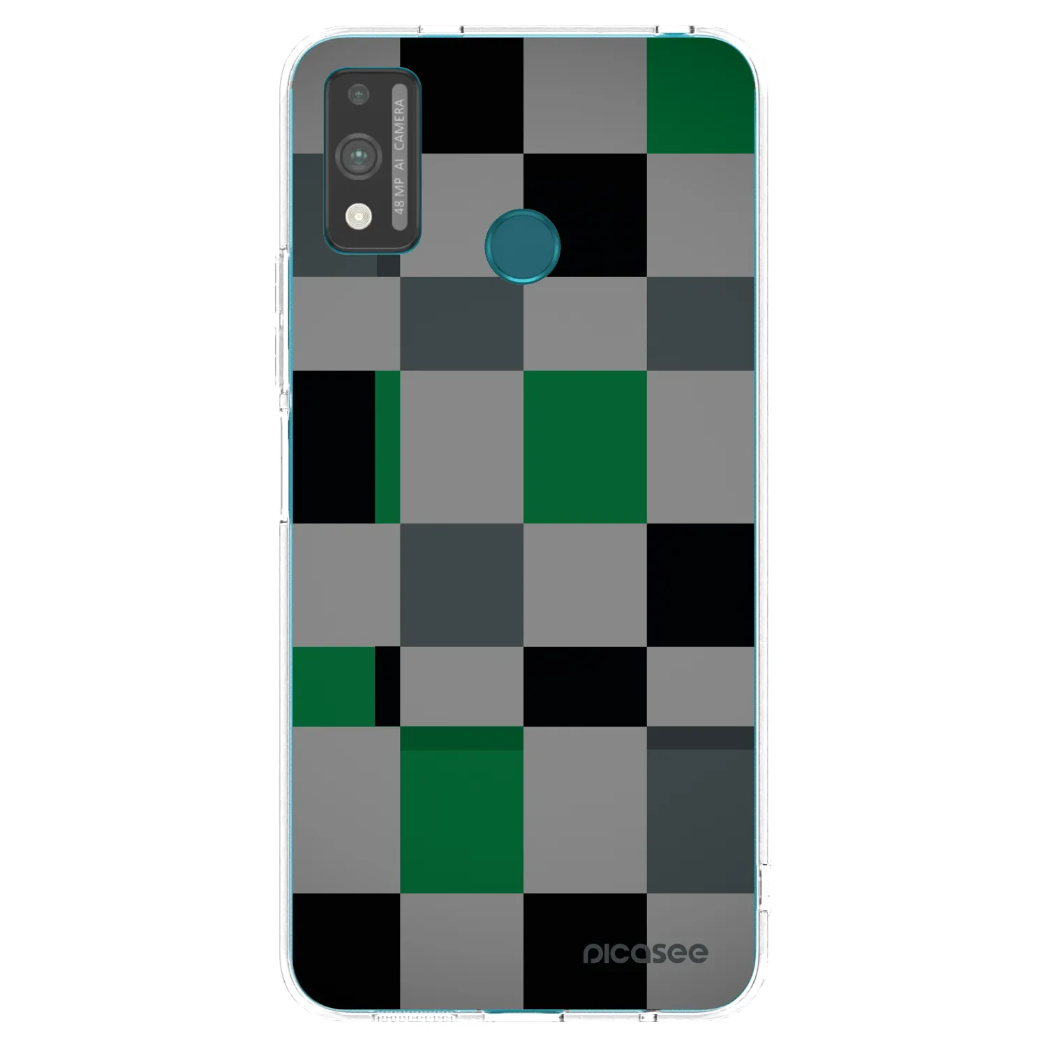 Picasee silikonski prozorni ovitek za Honor 9X Lite - Block Grid