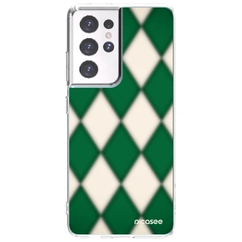 Picasee silikonski prozorni ovitek za Samsung Galaxy S21 Ultra 5G G998B - Emerald Diamond