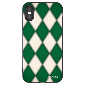 Picasee silikonski črni ovitek za Apple iPhone X/XS - Emerald Diamond