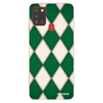 Picasee silikonski prozorni ovitek za Samsung Galaxy A21s - Emerald Diamond