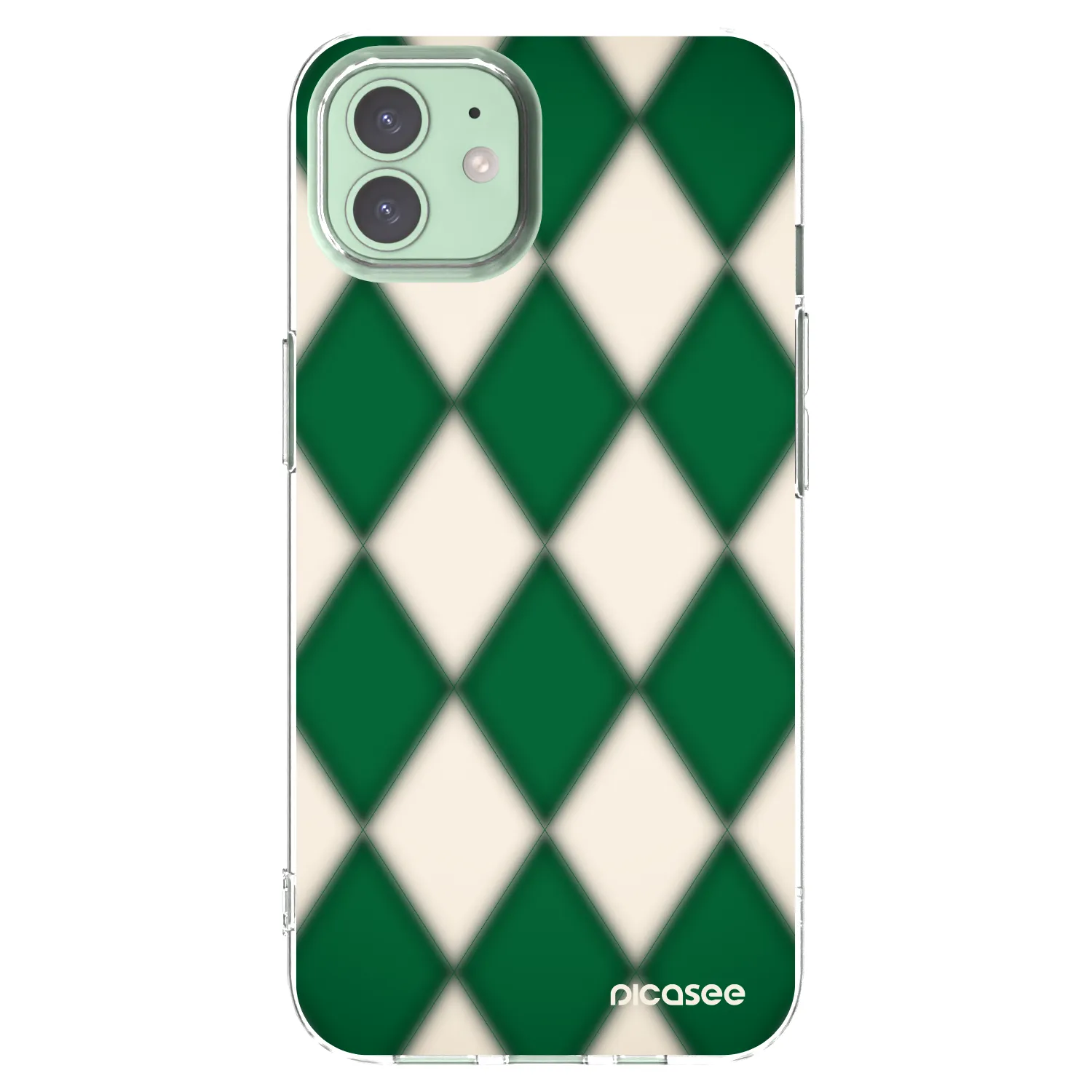 Picasee silikonski prozorni ovitek za Apple iPhone 12 - Emerald Diamond