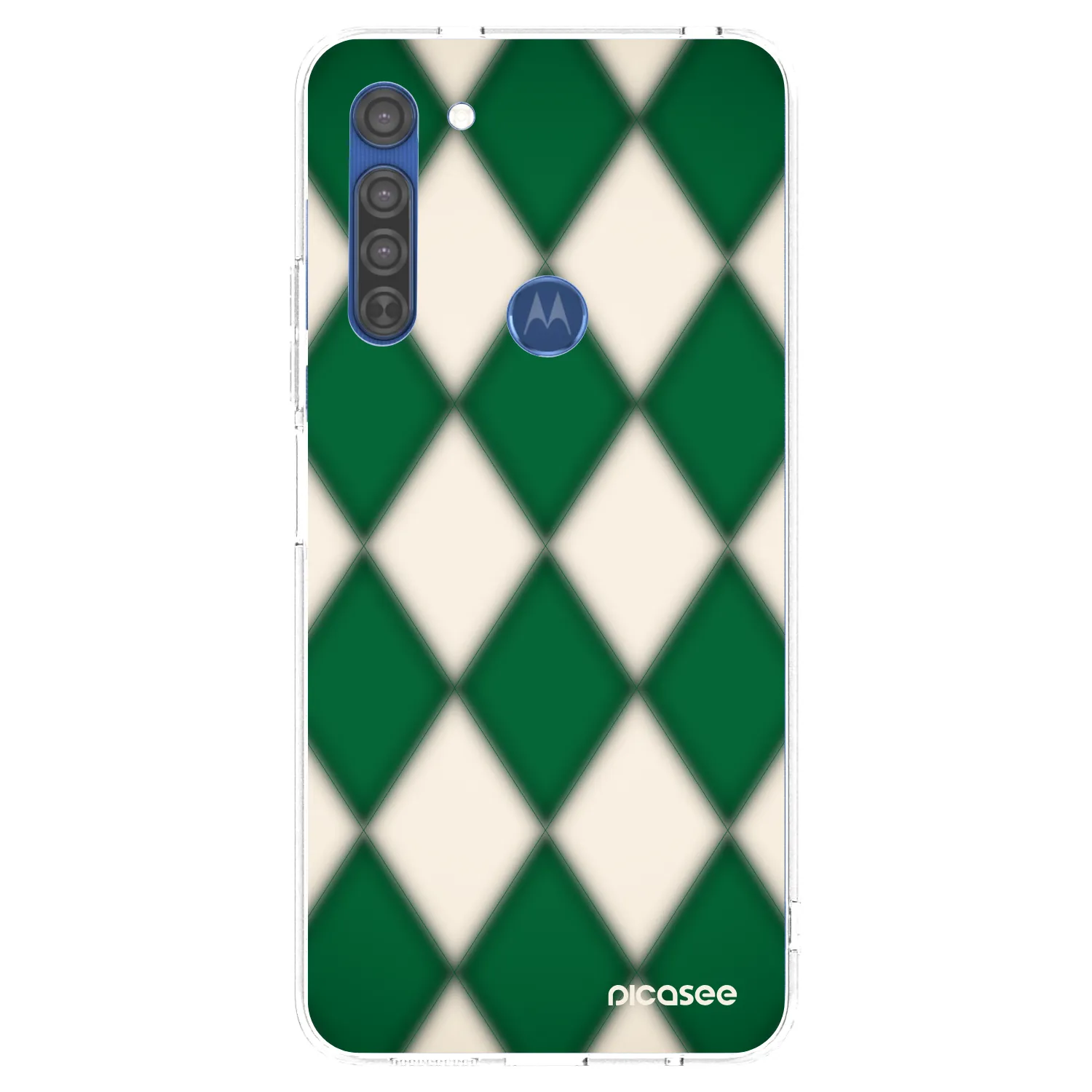 Picasee silikonski prozorni ovitek za Motorola Moto G8 - Emerald Diamond