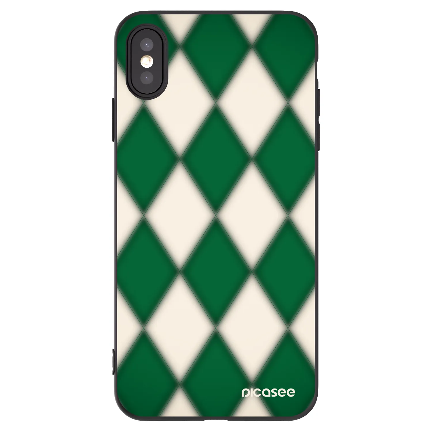 Picasee silikonski črni ovitek za Apple iPhone XS Max - Emerald Diamond