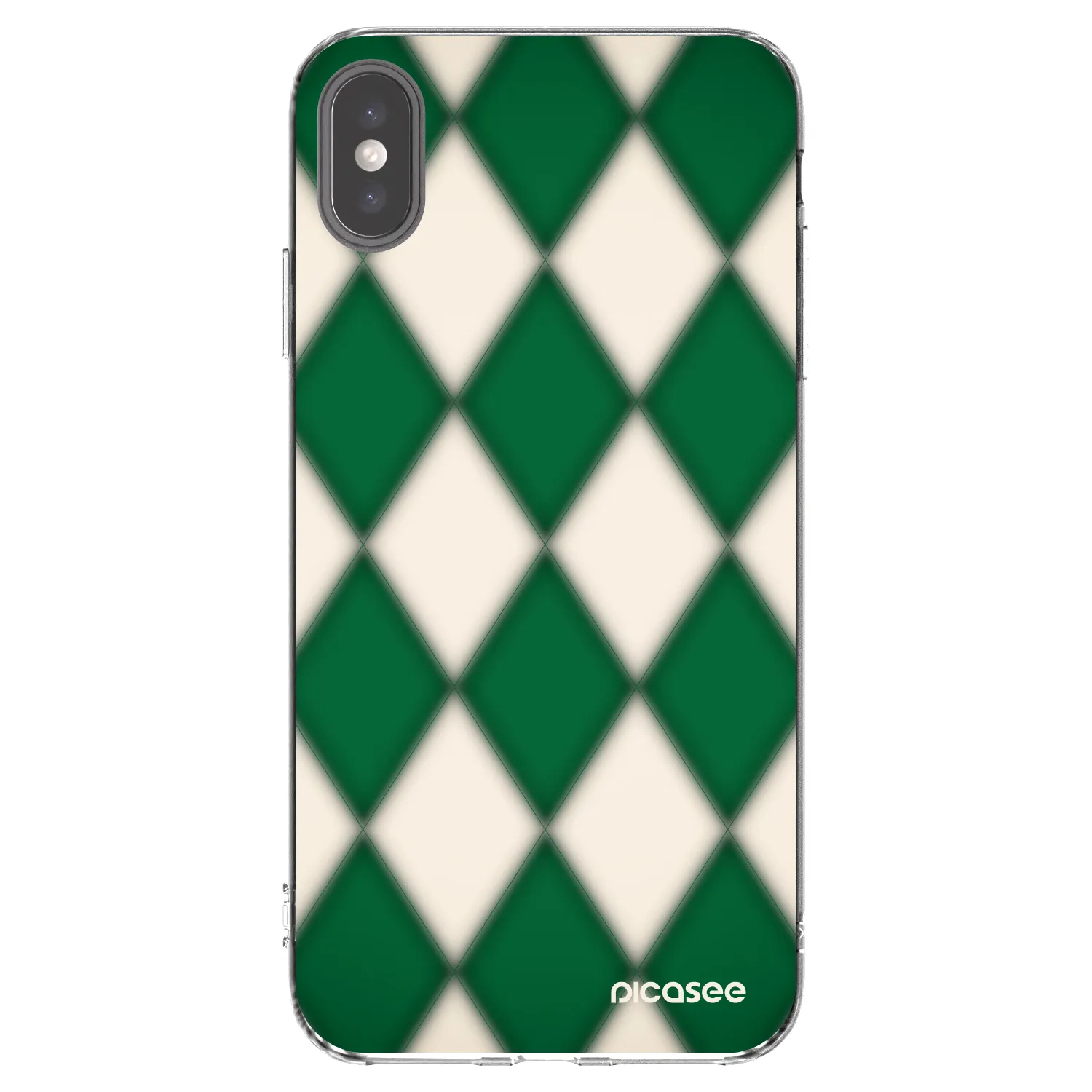 Picasee silikonski prozorni ovitek za Apple iPhone XS Max - Emerald Diamond