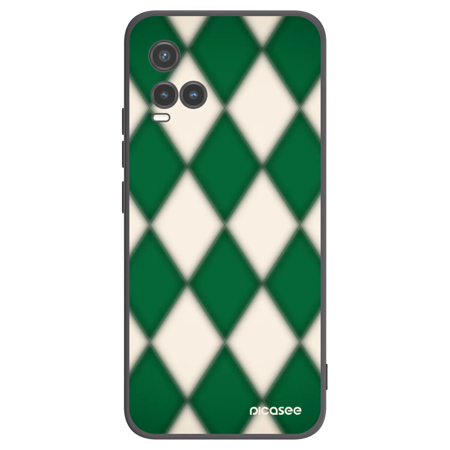 Picasee silikonski črni ovitek za Vivo Y33s - Emerald Diamond