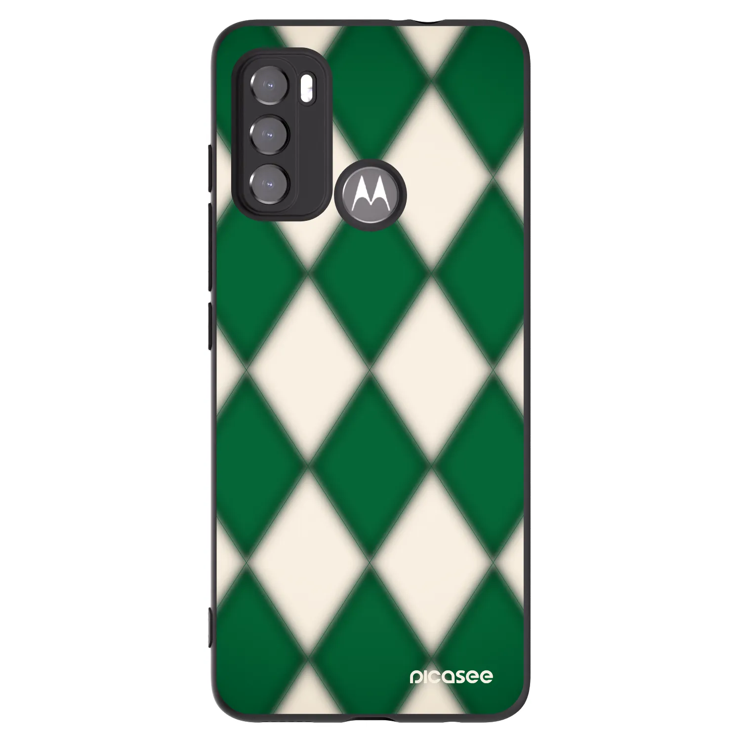 Picasee silikonski črni ovitek za Motorola Moto G60 - Emerald Diamond