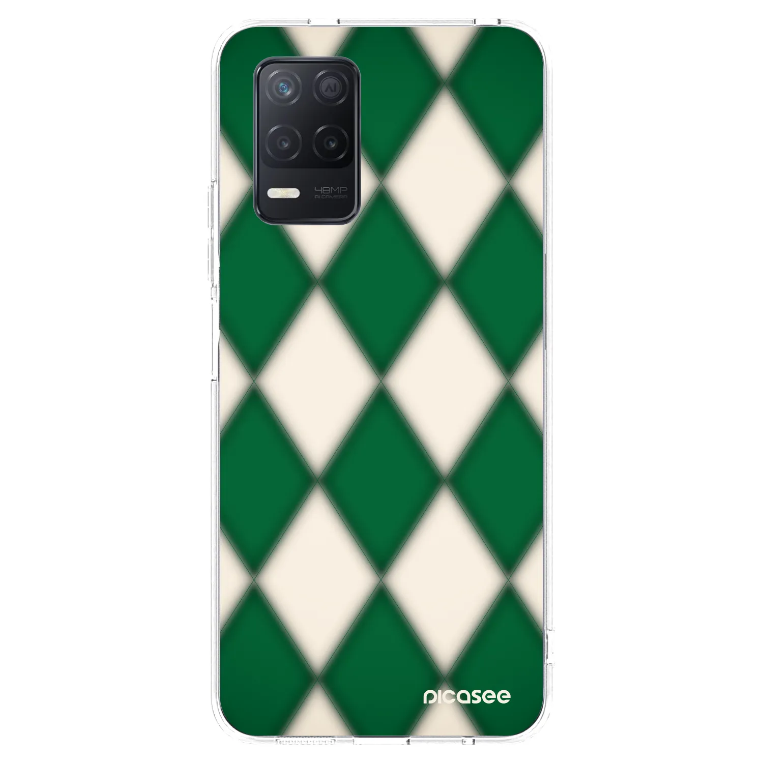 Picasee silikonski prozorni ovitek za Realme 8 5G - Emerald Diamond