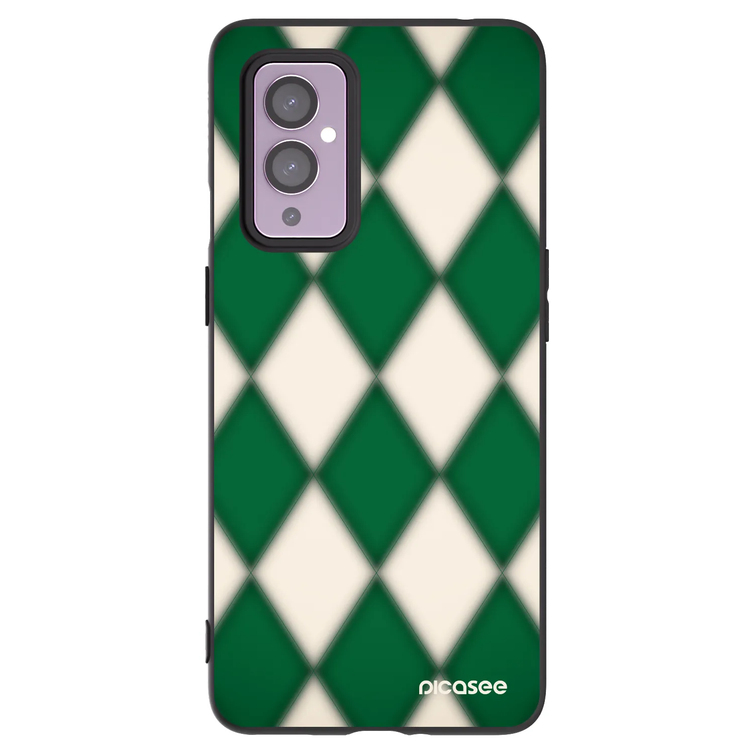 Picasee silikonski črni ovitek za OnePlus 9 - Emerald Diamond