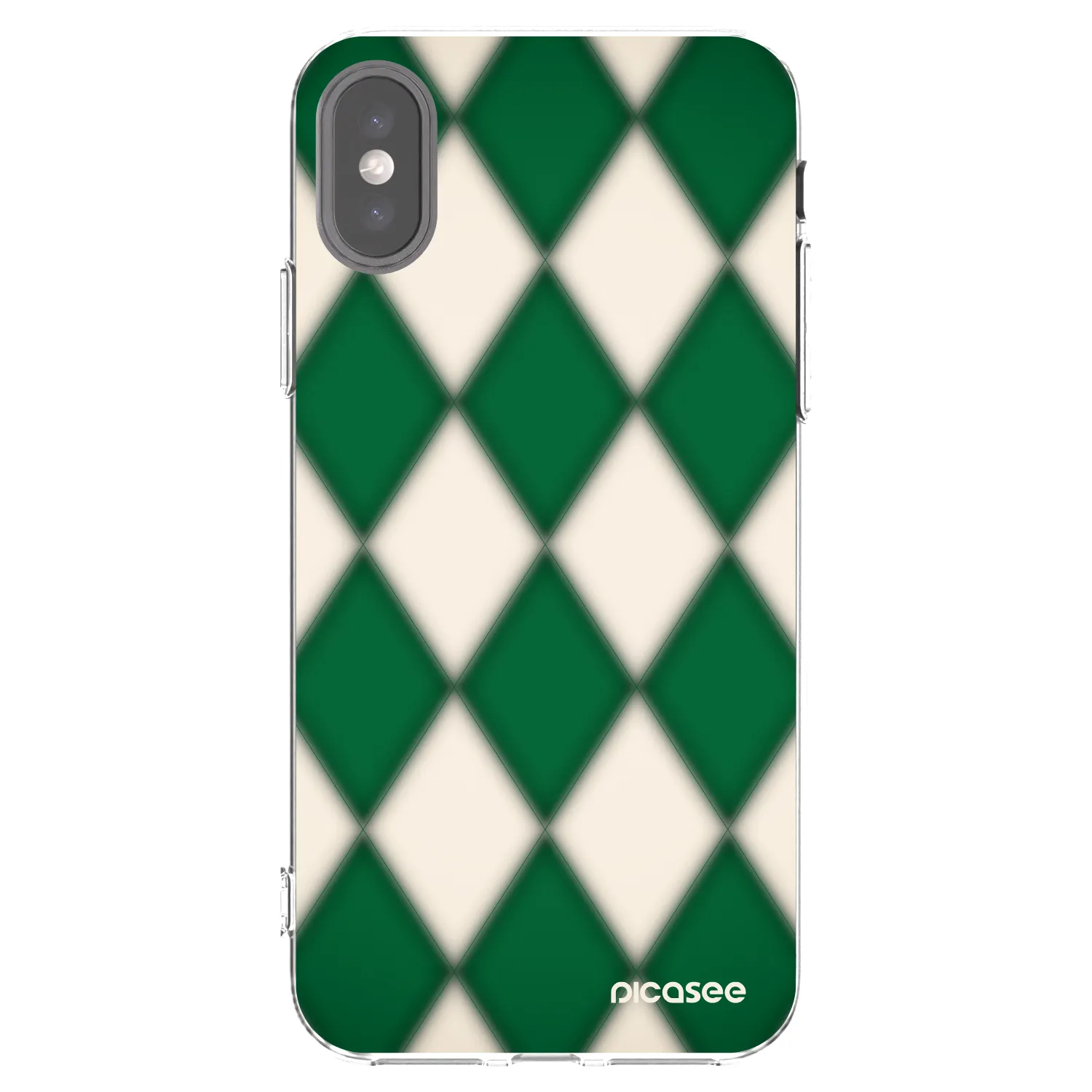 Picasee silikonski prozorni ovitek za Apple iPhone X/XS - Emerald Diamond