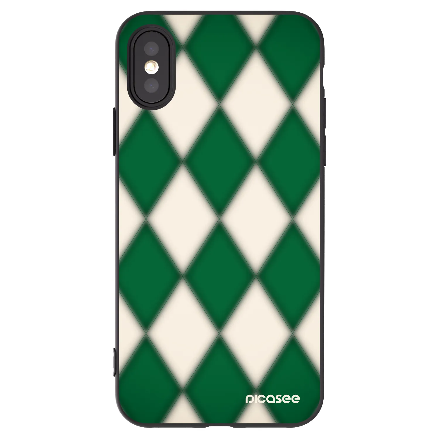 Picasee silikonski črni ovitek za Apple iPhone X/XS - Emerald Diamond