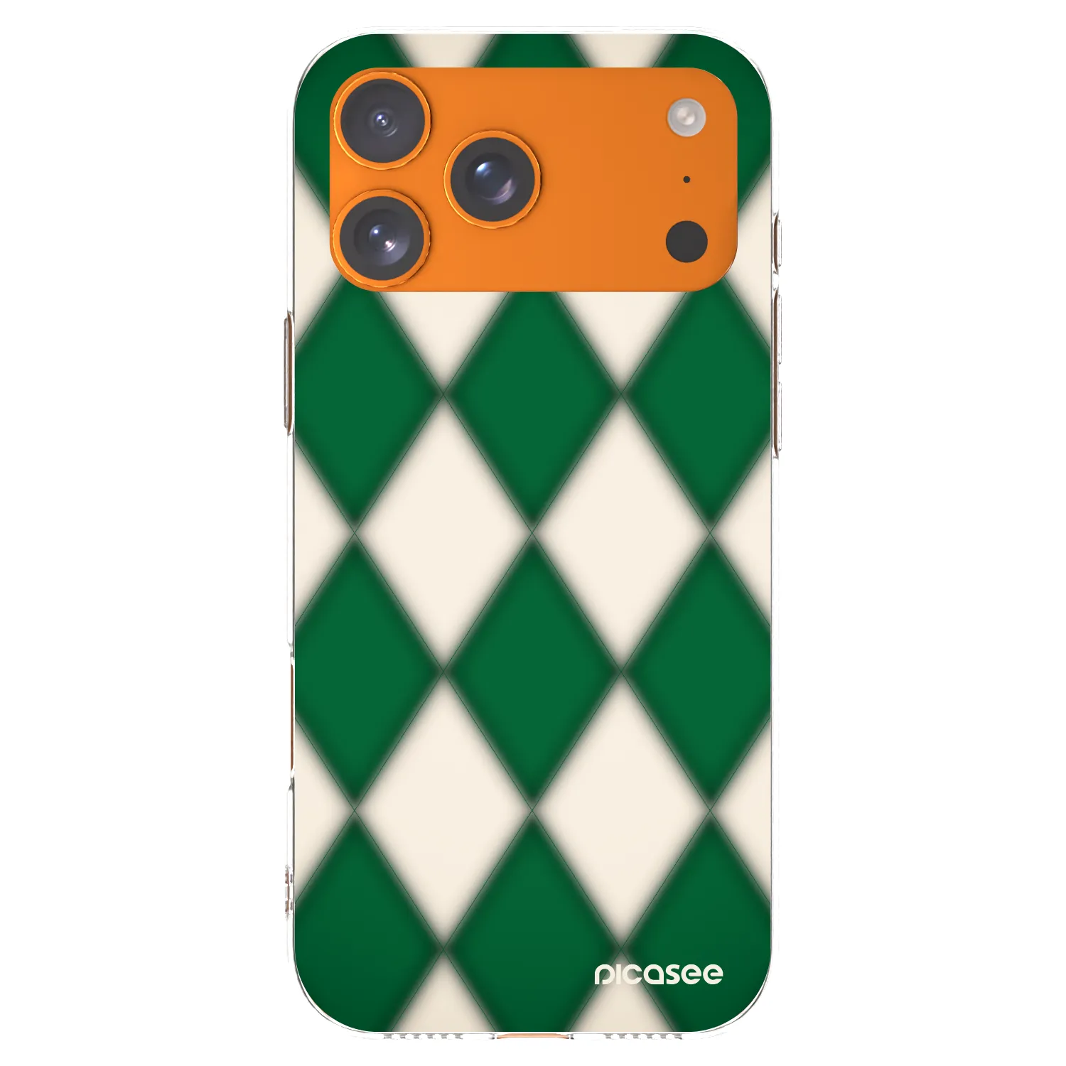 Picasee silikonski prozorni ovitek za Apple iPhone 17 Pro Max - Emerald Diamond