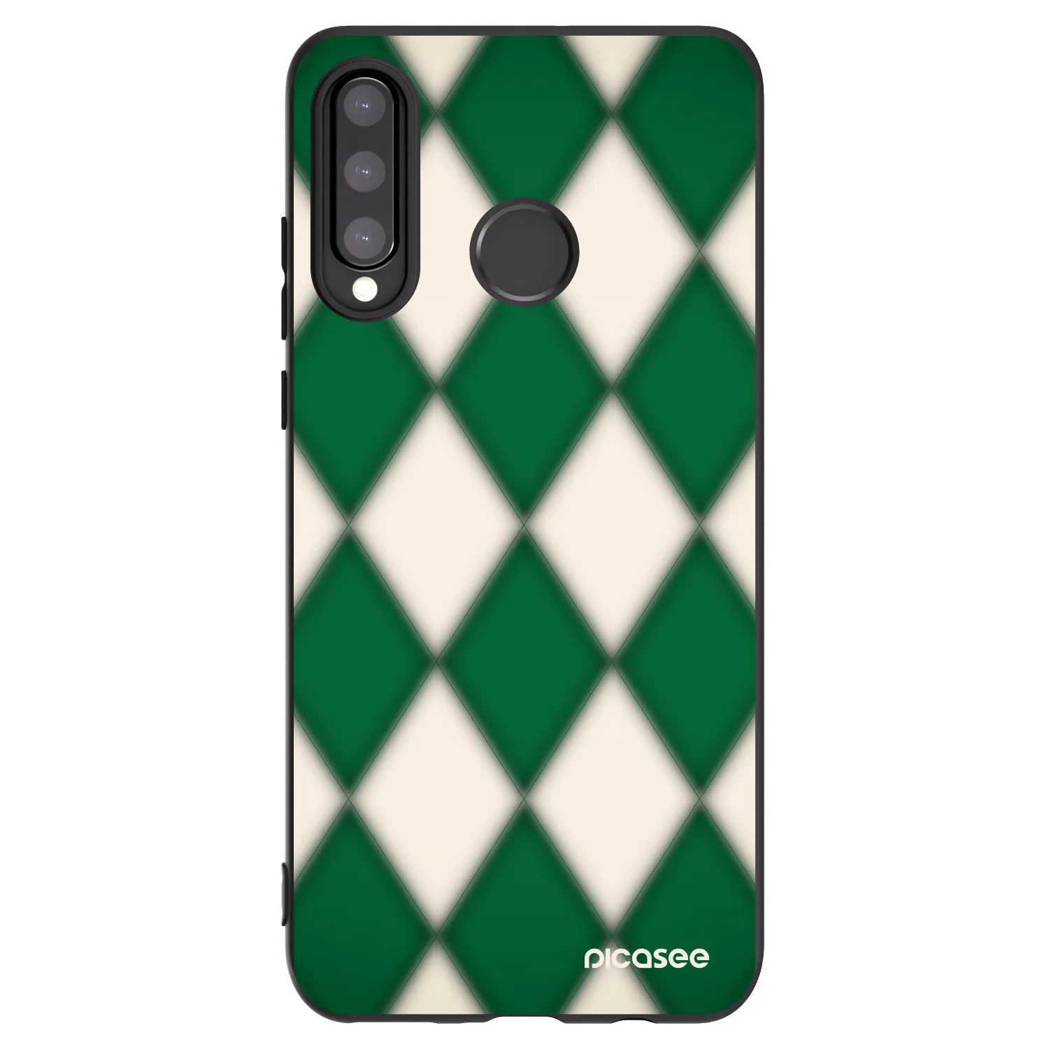 Picasee silikonski črni ovitek za Huawei P30 Lite - Emerald Diamond