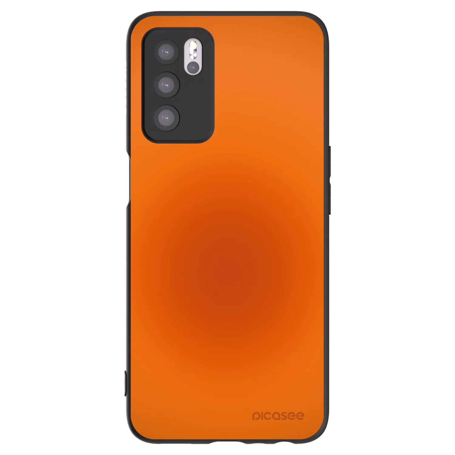 Picasee silikonski črni ovitek za OPPO A16s - Heat Core