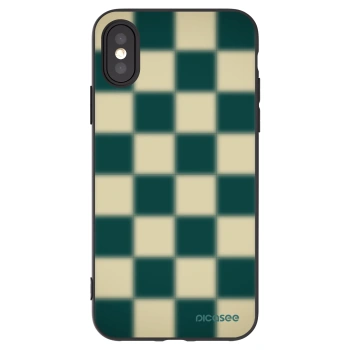 Picasee silikonski črni ovitek za Apple iPhone X/XS - Shadow Chess