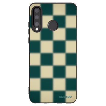 Picasee silikonski črni ovitek za Huawei P30 Lite - Shadow Chess