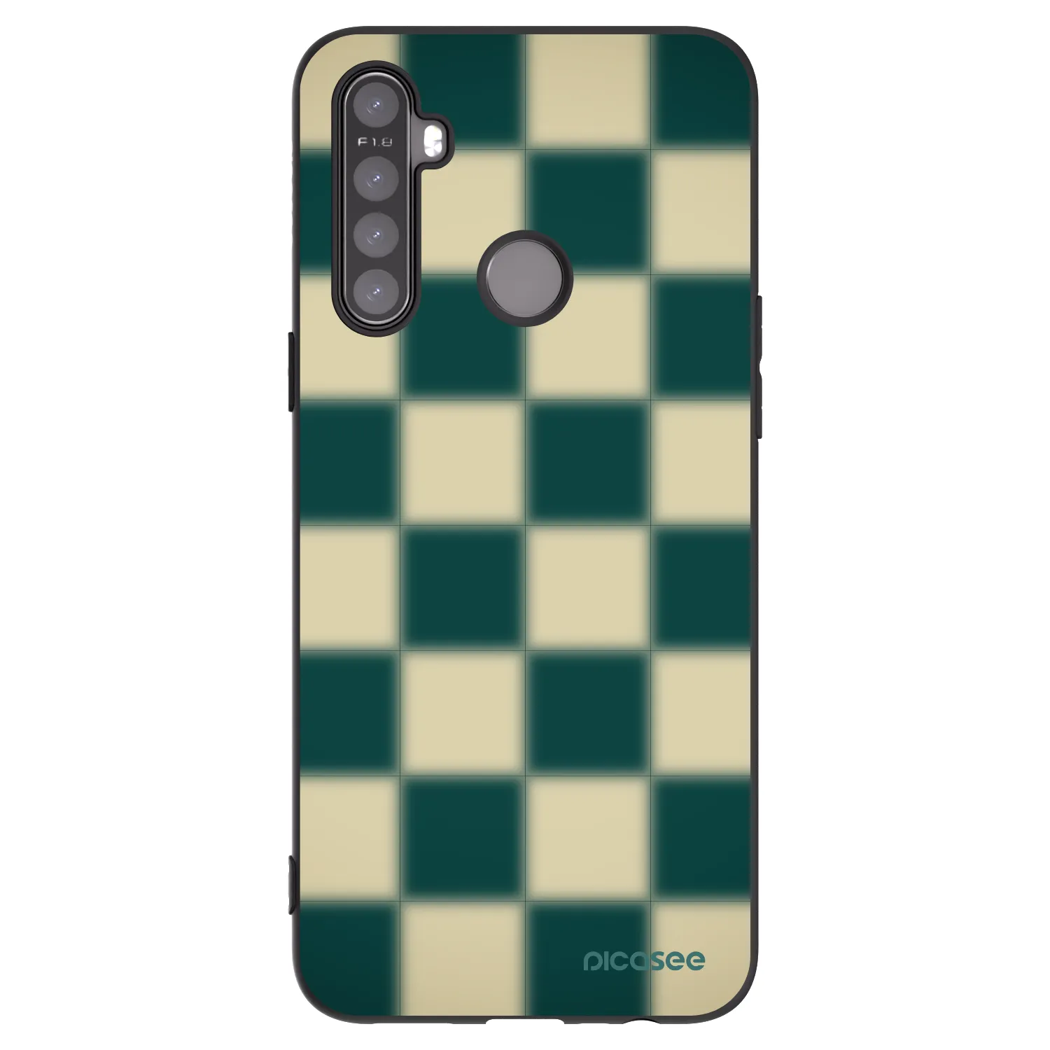 Picasee silikonski črni ovitek za Realme 5 - Shadow Chess