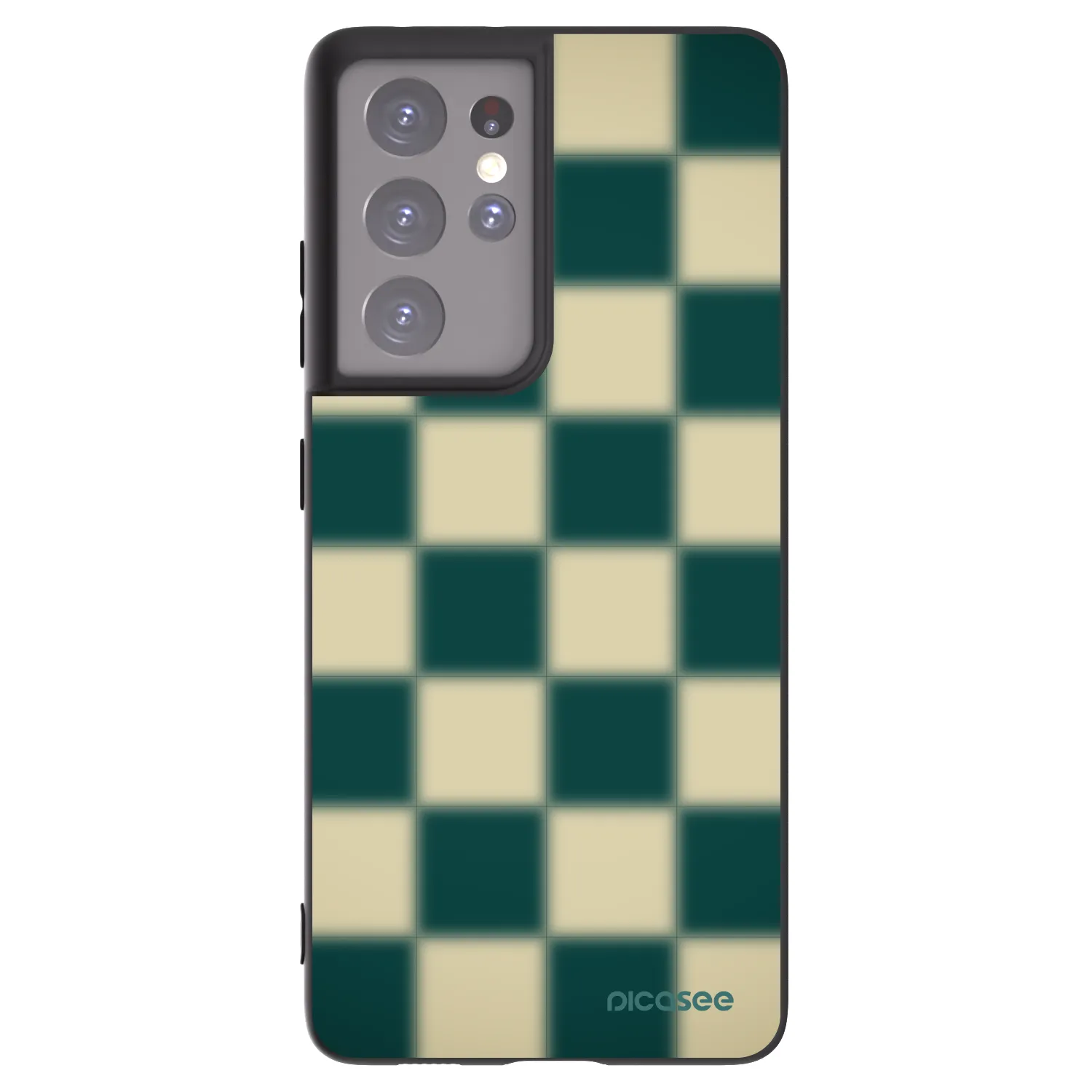 Picasee silikonski črni ovitek za Samsung Galaxy S21 Ultra 5G G998B - Shadow Chess