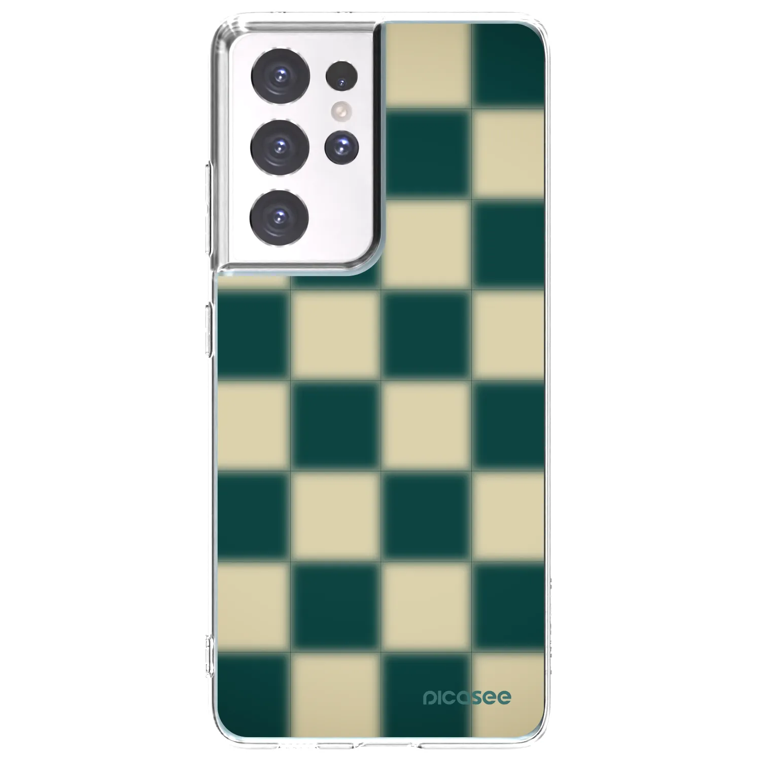 Picasee silikonski prozorni ovitek za Samsung Galaxy S21 Ultra 5G G998B - Shadow Chess