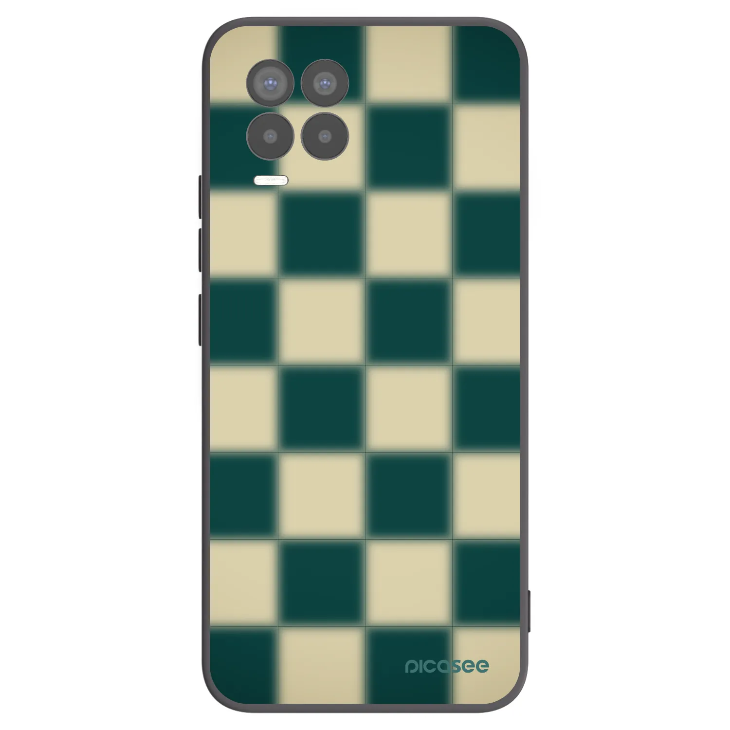 Picasee silikonski črni ovitek za Realme 8 Pro - Shadow Chess