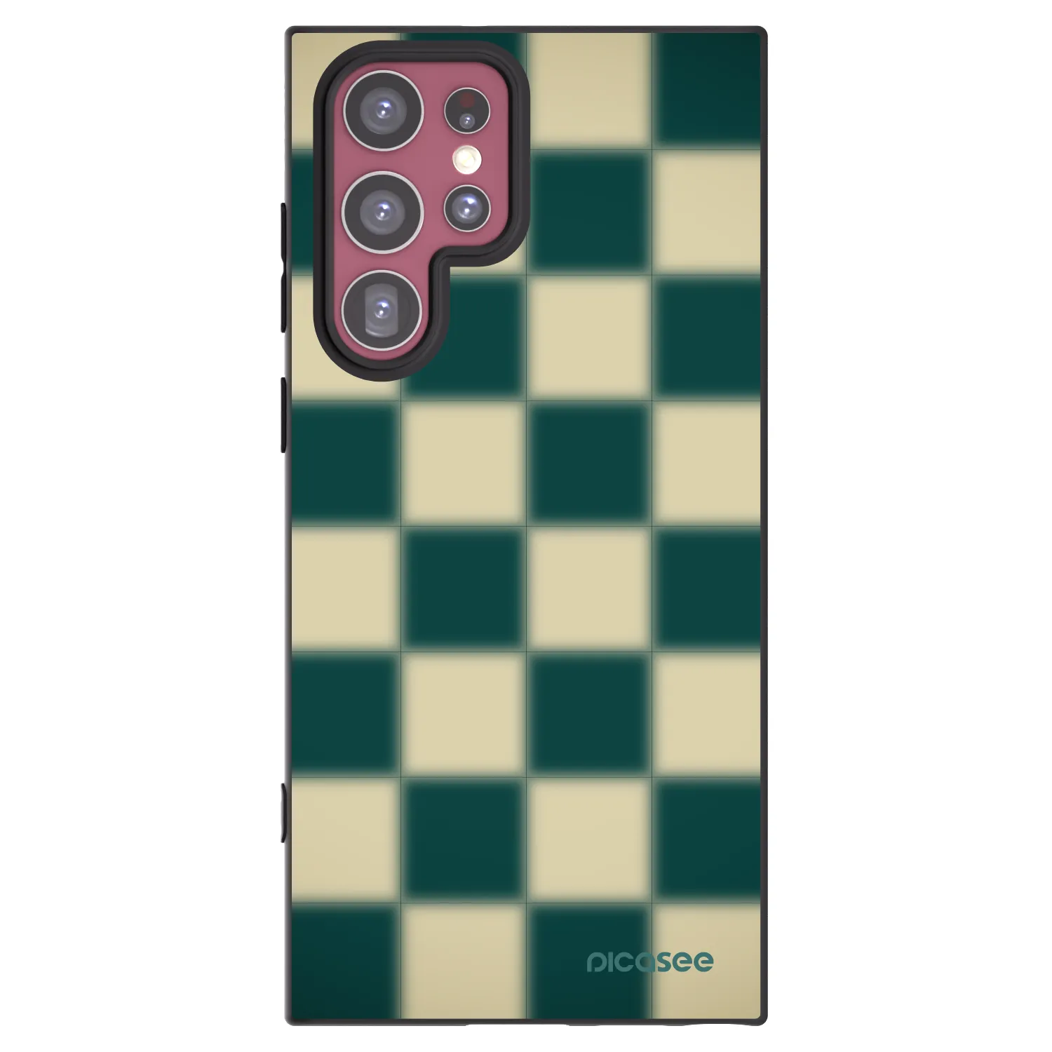 Picasee silikonski črni ovitek za Samsung Galaxy S22 Ultra 5G - Shadow Chess