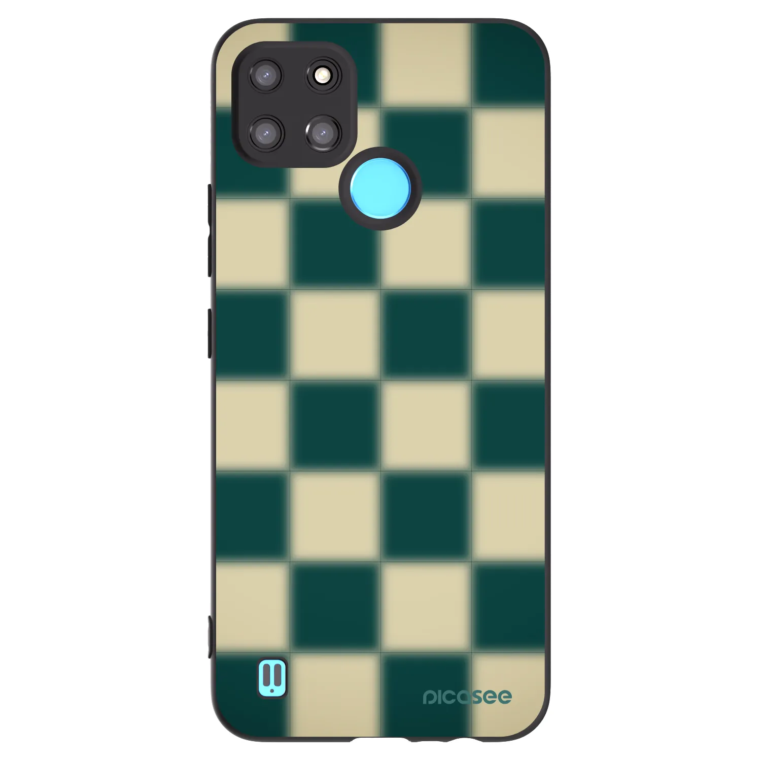 Picasee silikonski črni ovitek za Realme C21Y - Shadow Chess
