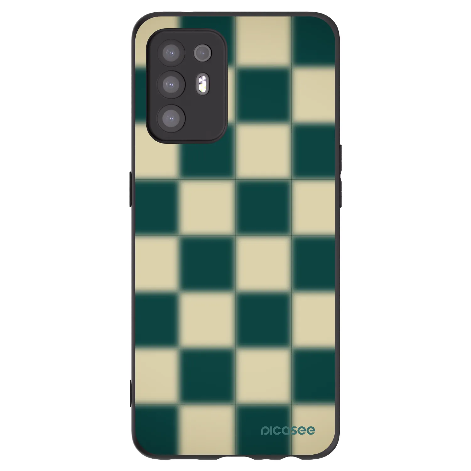 Picasee silikonski črni ovitek za OPPO A94 5G - Shadow Chess