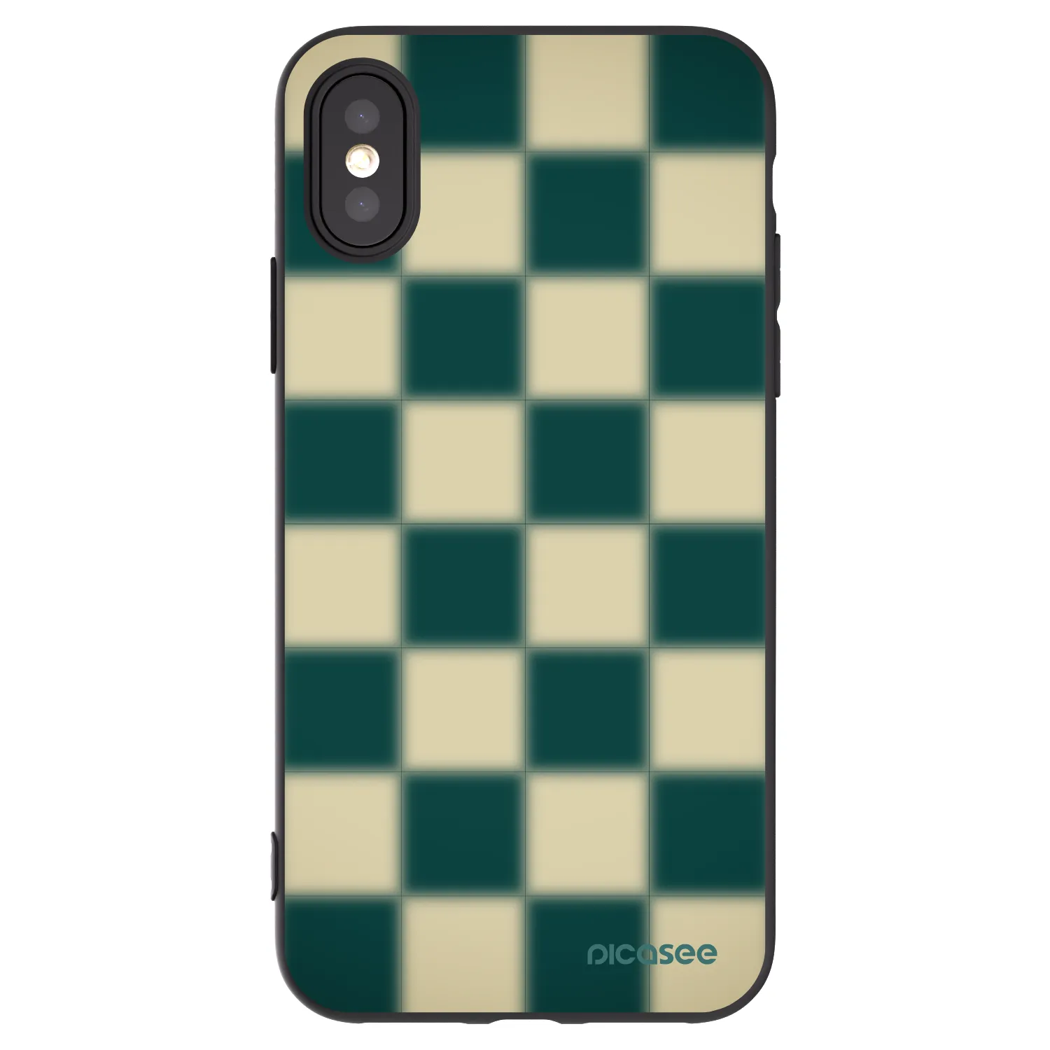 Picasee silikonski črni ovitek za Apple iPhone X/XS - Shadow Chess