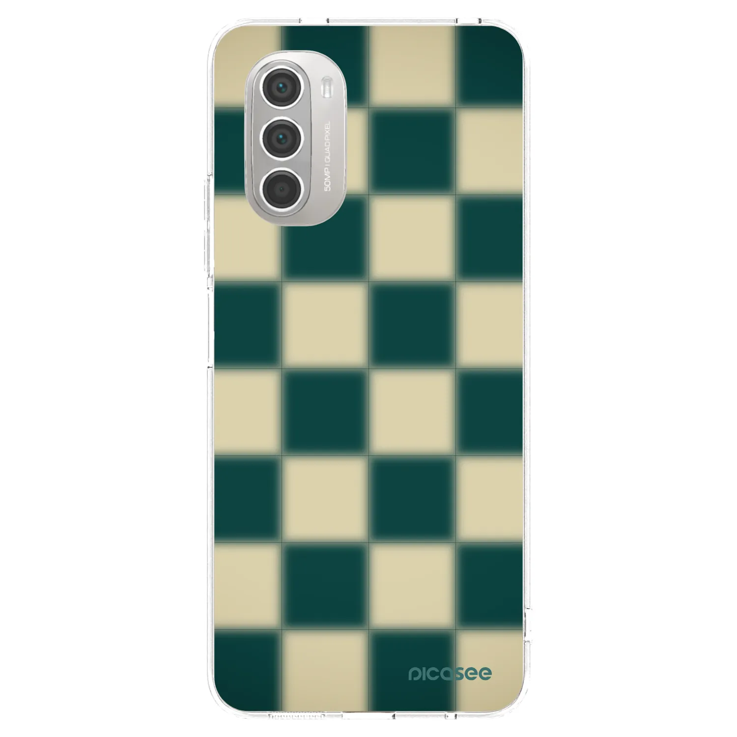 Picasee silikonski prozorni ovitek za Motorola Moto G51 - Shadow Chess
