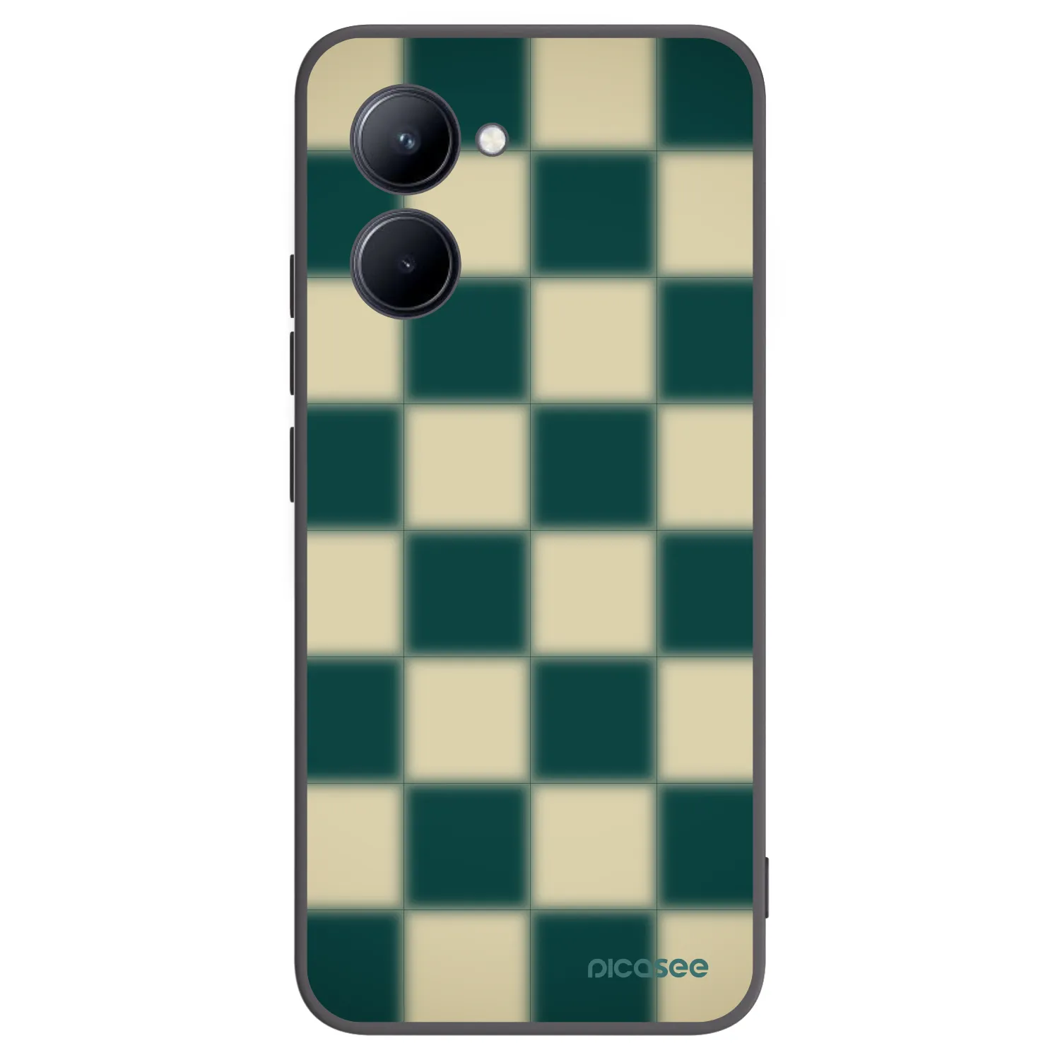 Picasee silikonski črni ovitek za Realme C33 (2023) - Shadow Chess
