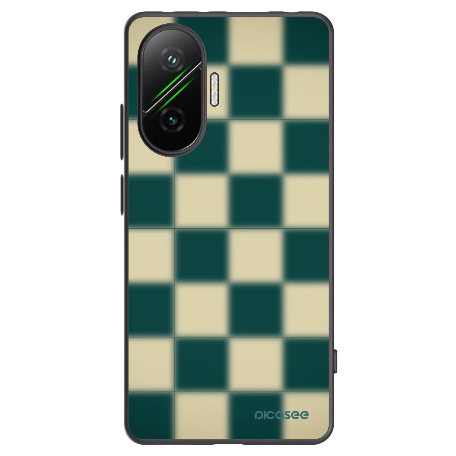 Picasee silikonski črni ovitek za Xiaomi Poco F7 5G - Shadow Chess