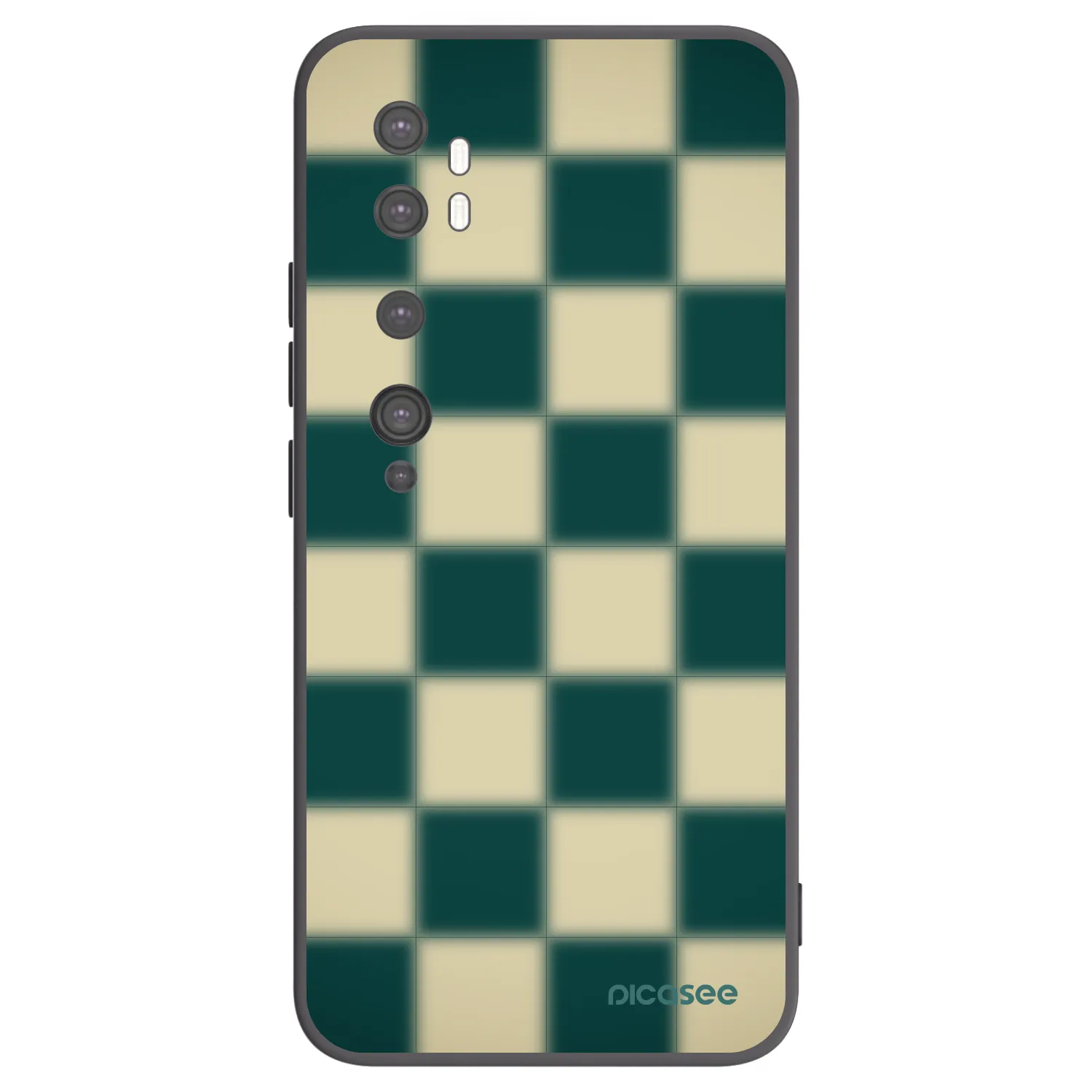 Picasee silikonski črni ovitek za Xiaomi Mi Note 10 (Pro) - Shadow Chess