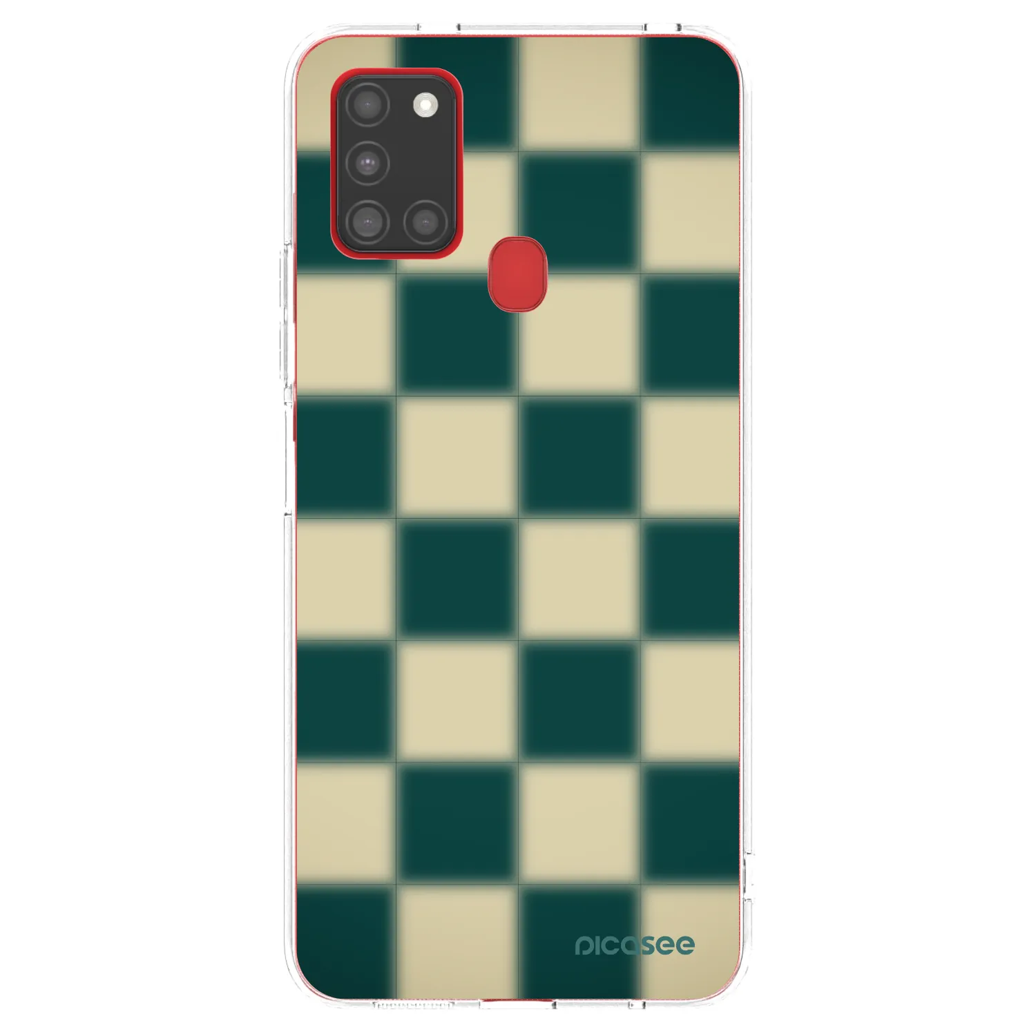 Picasee silikonski prozorni ovitek za Samsung Galaxy A21s - Shadow Chess