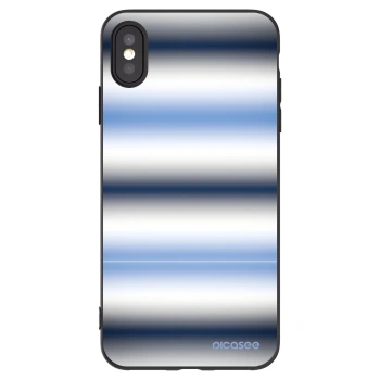 Picasee silikonski črni ovitek za Apple iPhone XS Max - Static Lines