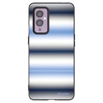Picasee silikonski črni ovitek za OnePlus 9 - Static Lines