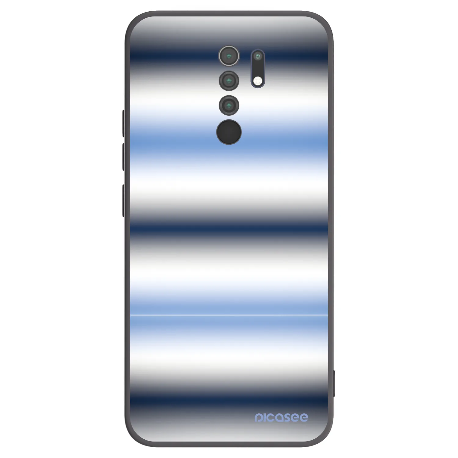 Picasee silikonski črni ovitek za Xiaomi Redmi 9 - Static Lines