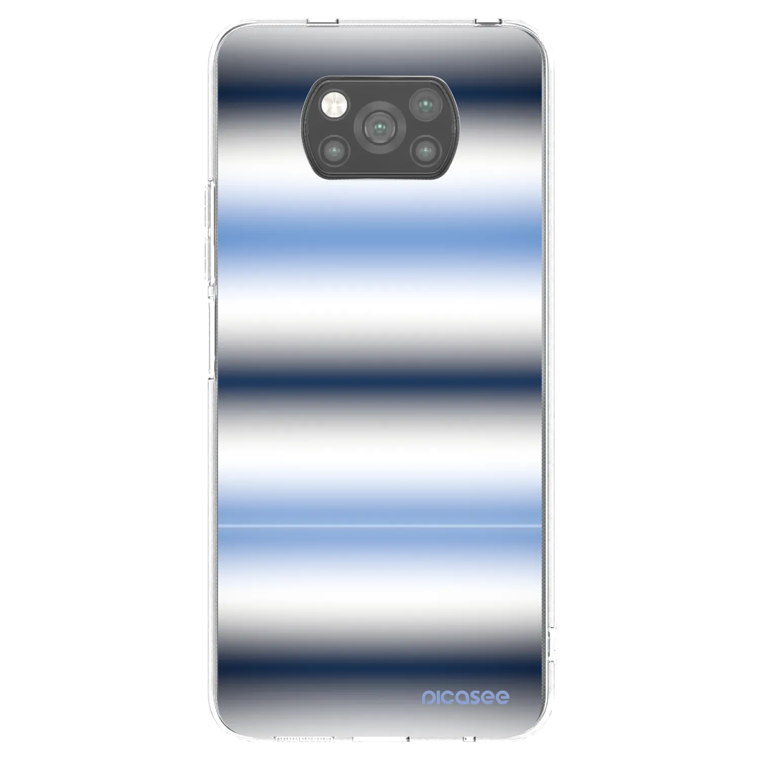 Picasee silikonski črni ovitek za Xiaomi Poco X3 - Static Lines