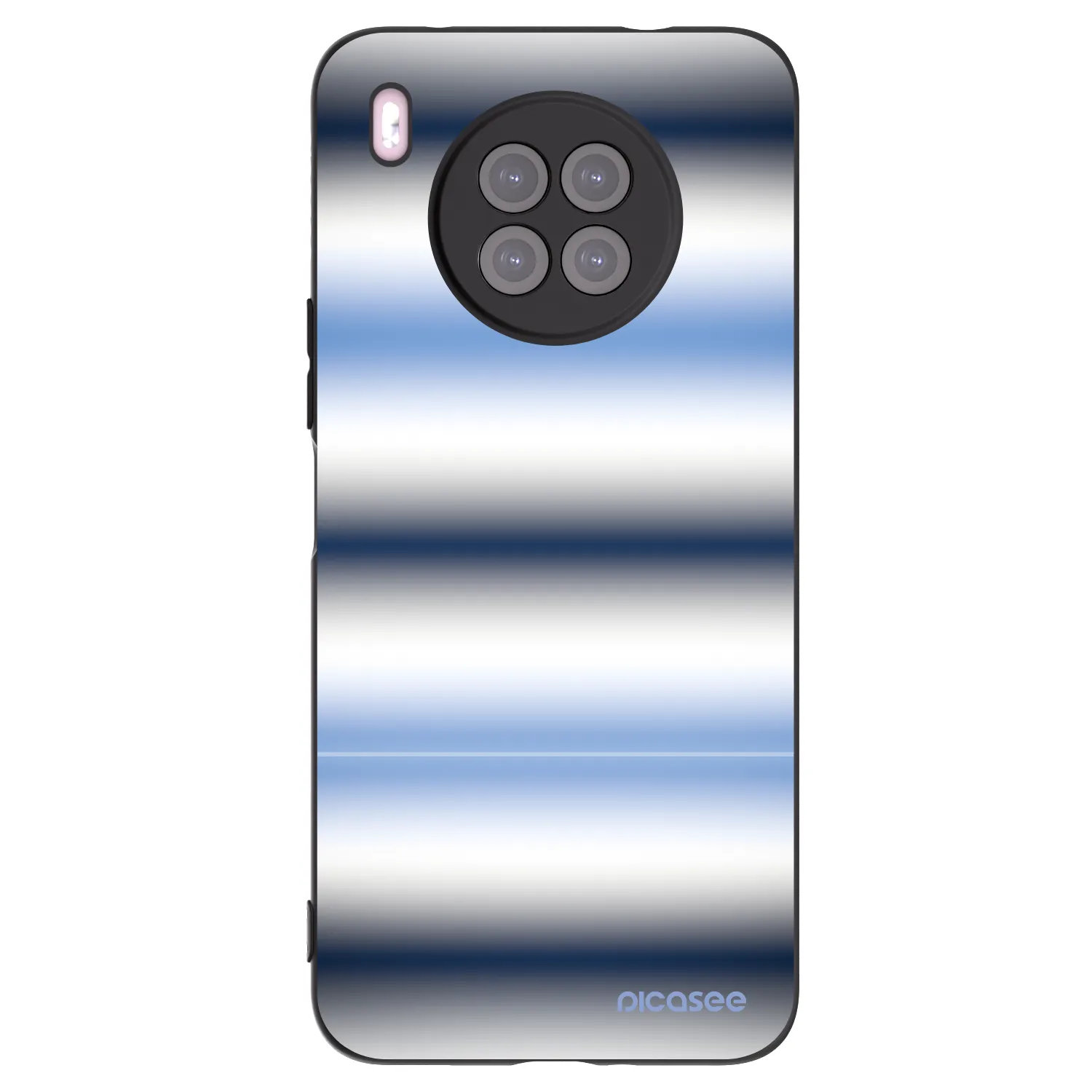 Picasee silikonski črni ovitek za Huawei Nova 8i - Static Lines