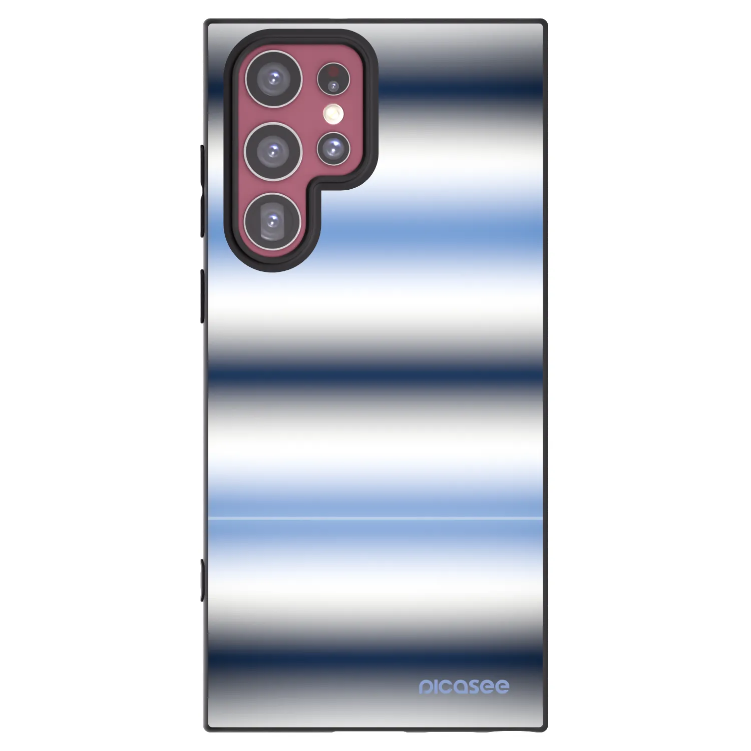 Picasee silikonski črni ovitek za Samsung Galaxy S22 Ultra 5G - Static Lines