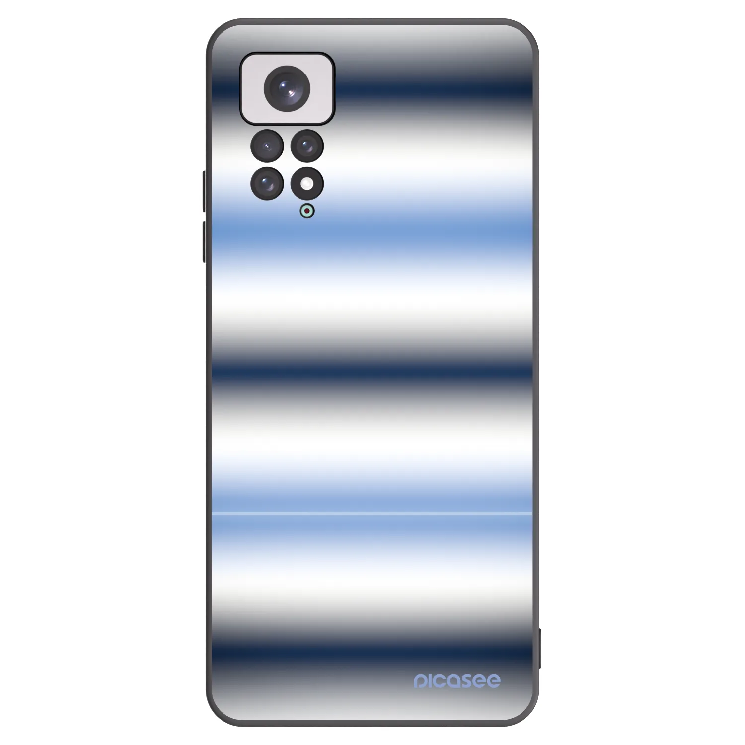 Picasee silikonski črni ovitek za Xiaomi Redmi Note 11 - Static Lines