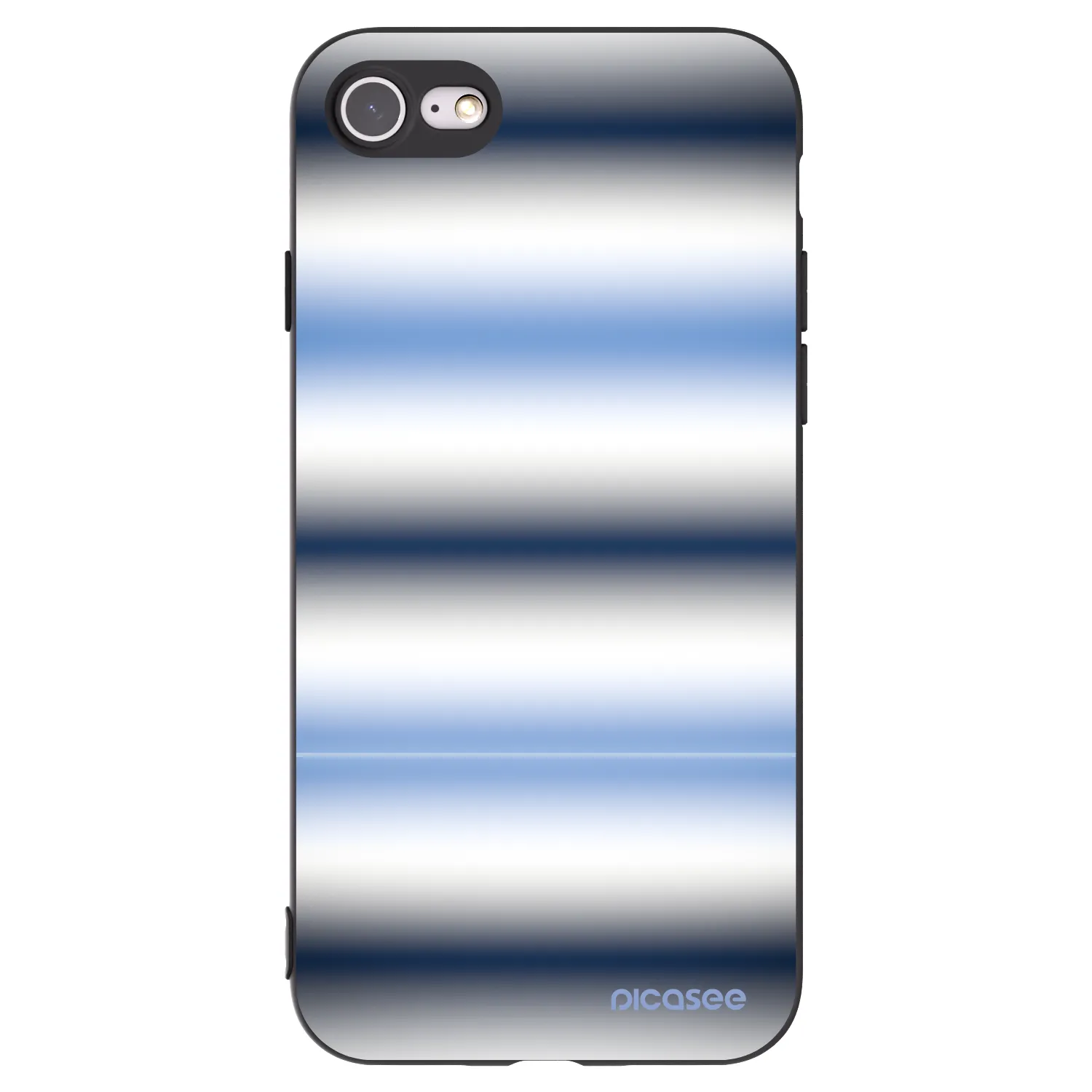 Picasee silikonski črni ovitek za Apple iPhone SE 2022 - Static Lines