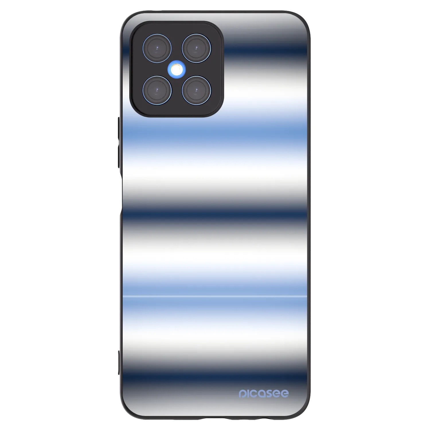 Picasee silikonski črni ovitek za Honor X8 4G - Static Lines