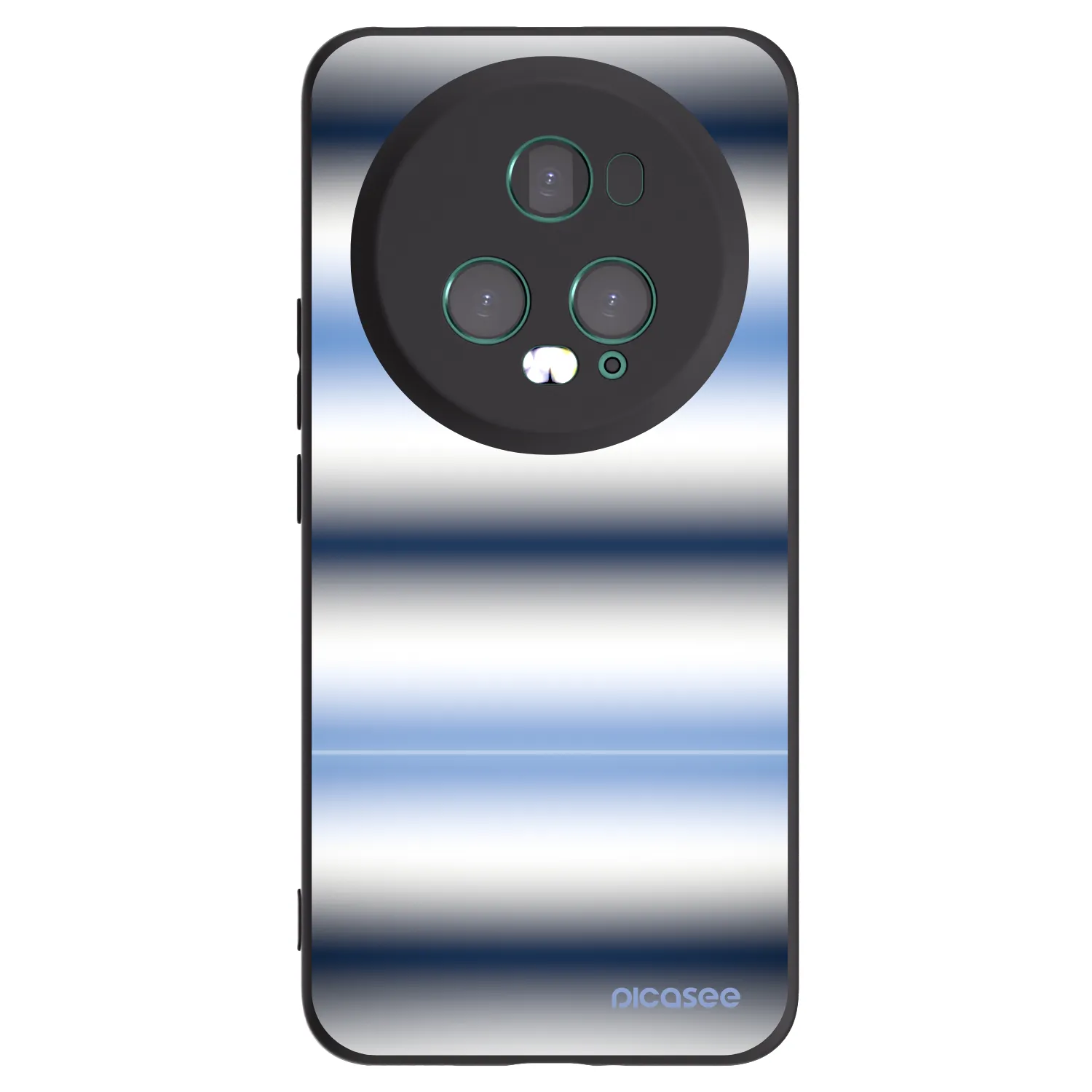 Picasee silikonski črni ovitek za Honor Magic5 Pro - Static Lines