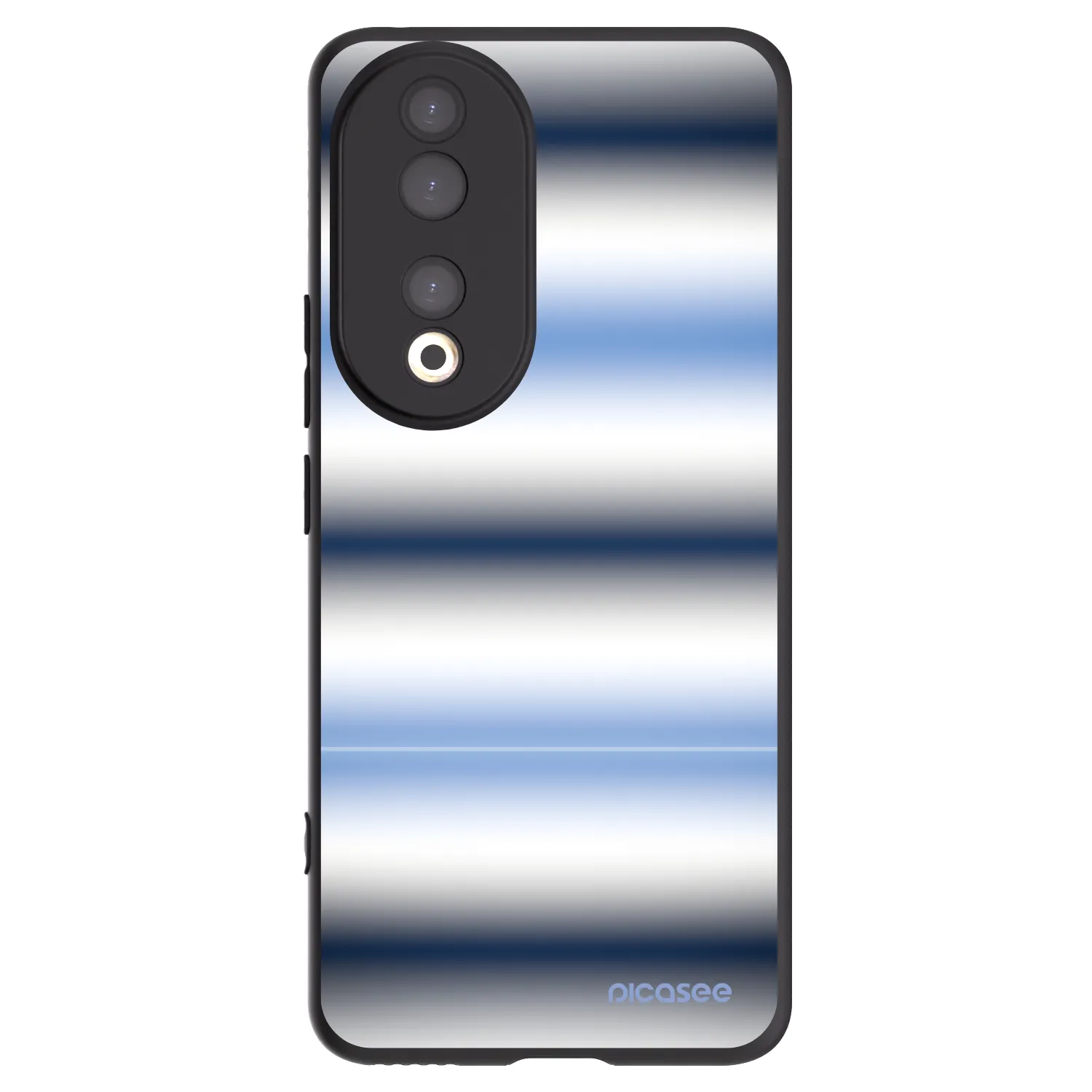 Picasee silikonski črni ovitek za Honor 90 5G - Static Lines