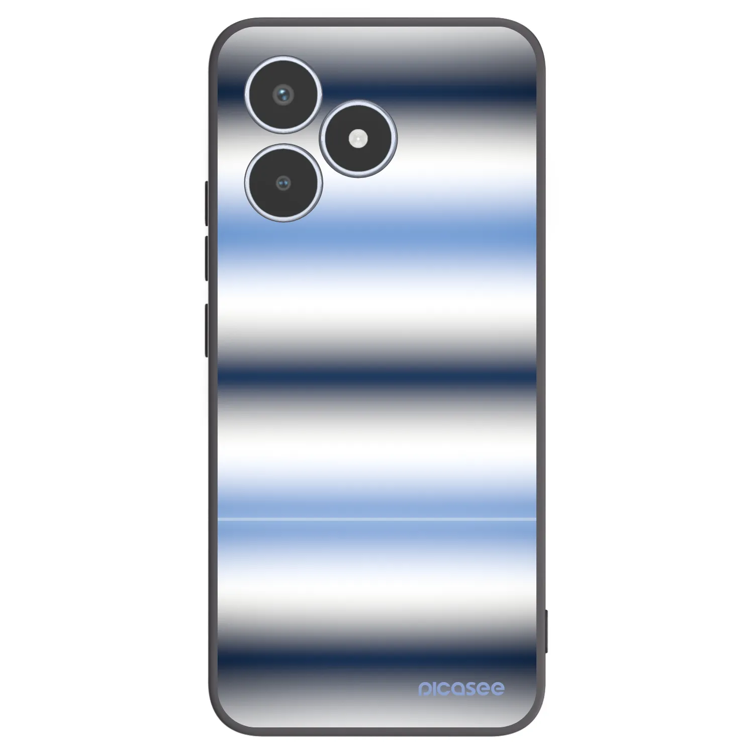 Picasee silikonski črni ovitek za Realme C53 - Static Lines
