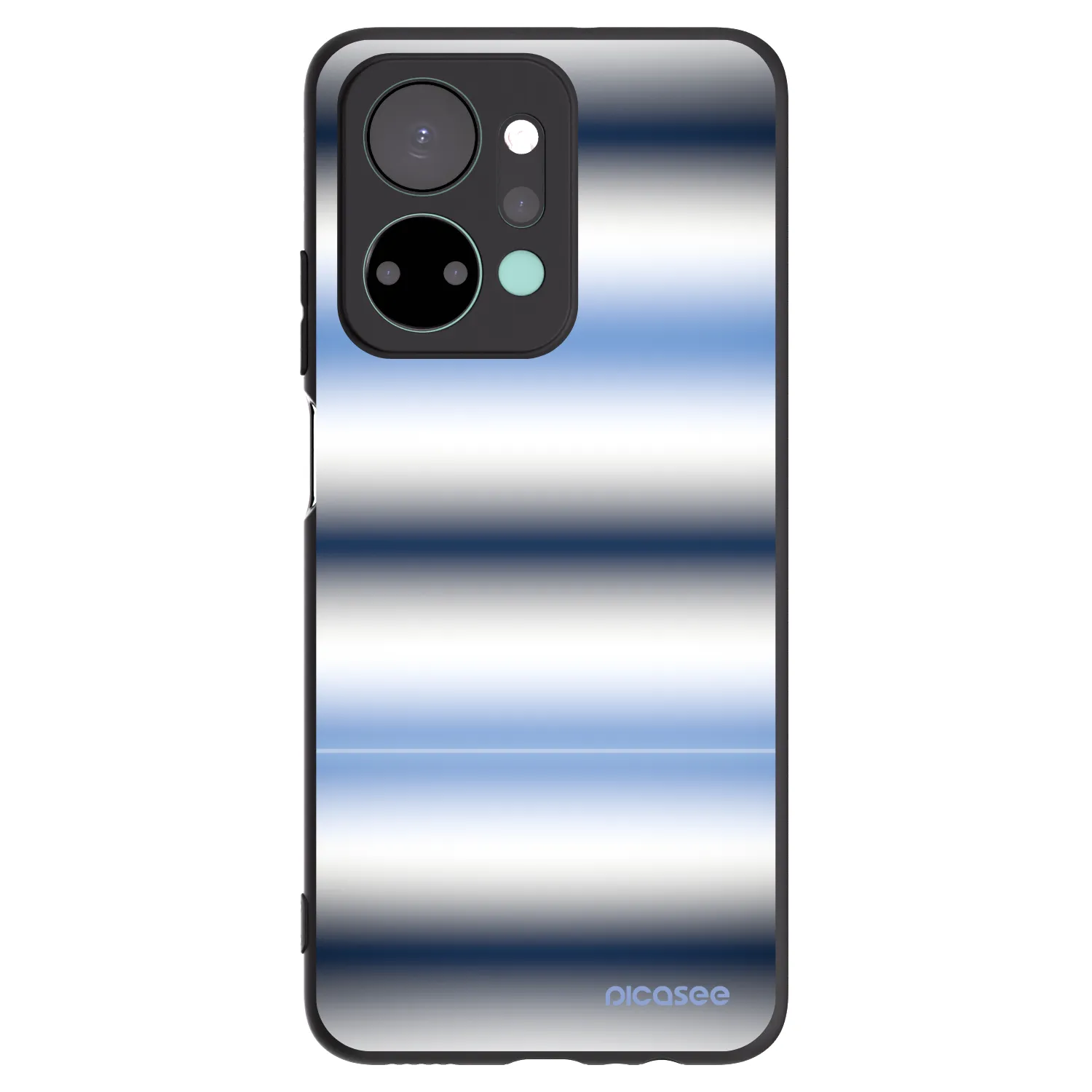 Picasee silikonski črni ovitek za Honor X7a - Static Lines