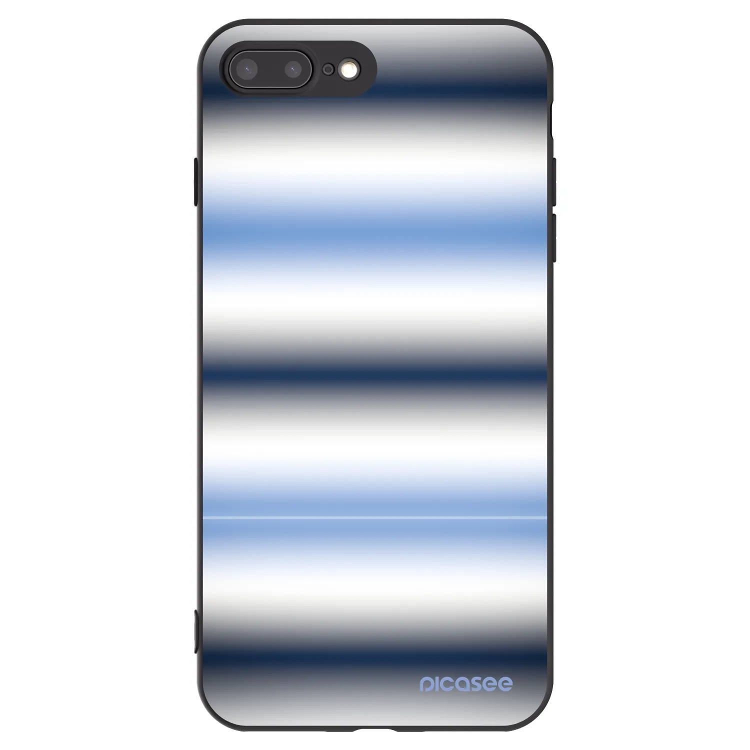 Picasee silikonski črni ovitek za Apple iPhone 7 Plus - Static Lines