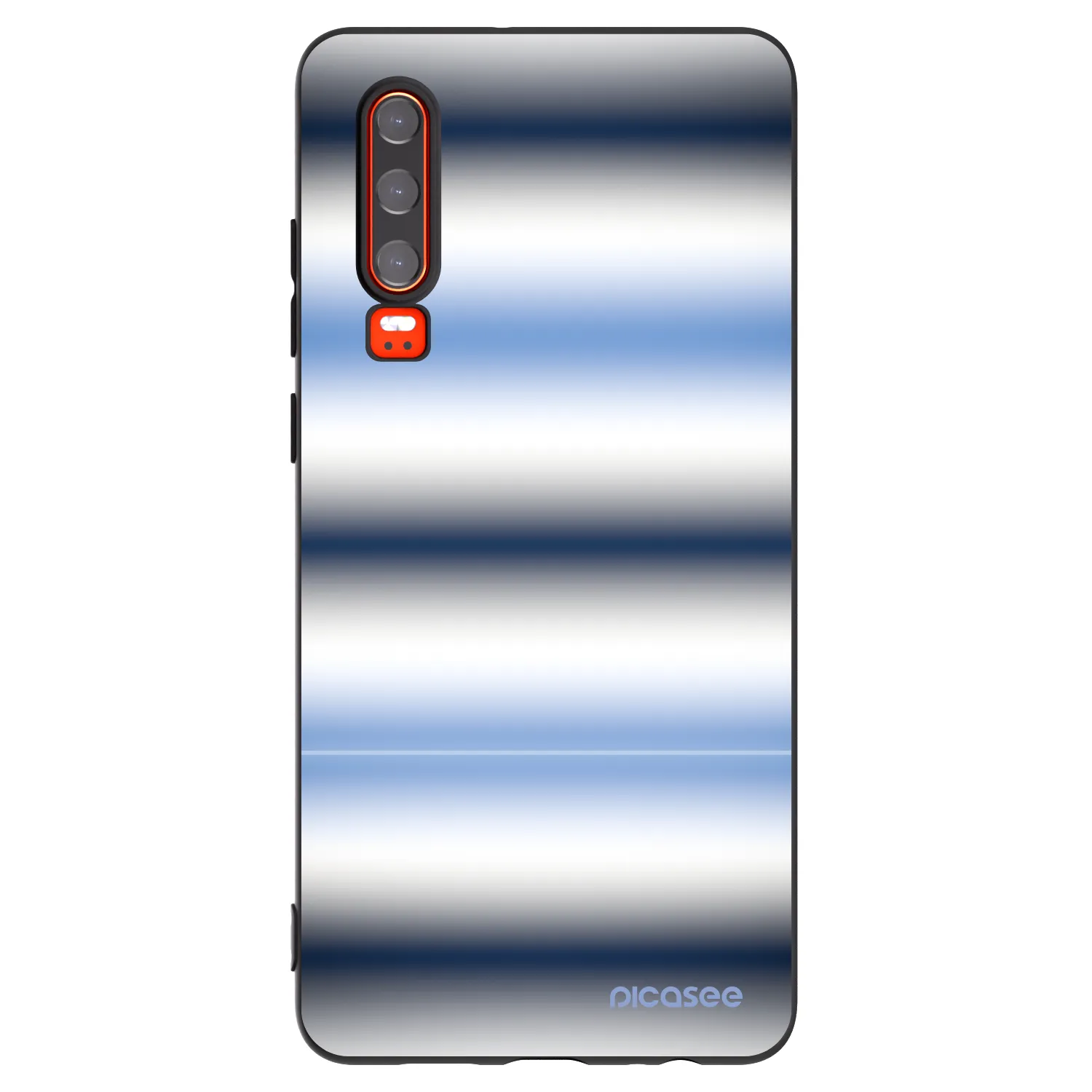 Picasee silikonski črni ovitek za Huawei P30 - Static Lines