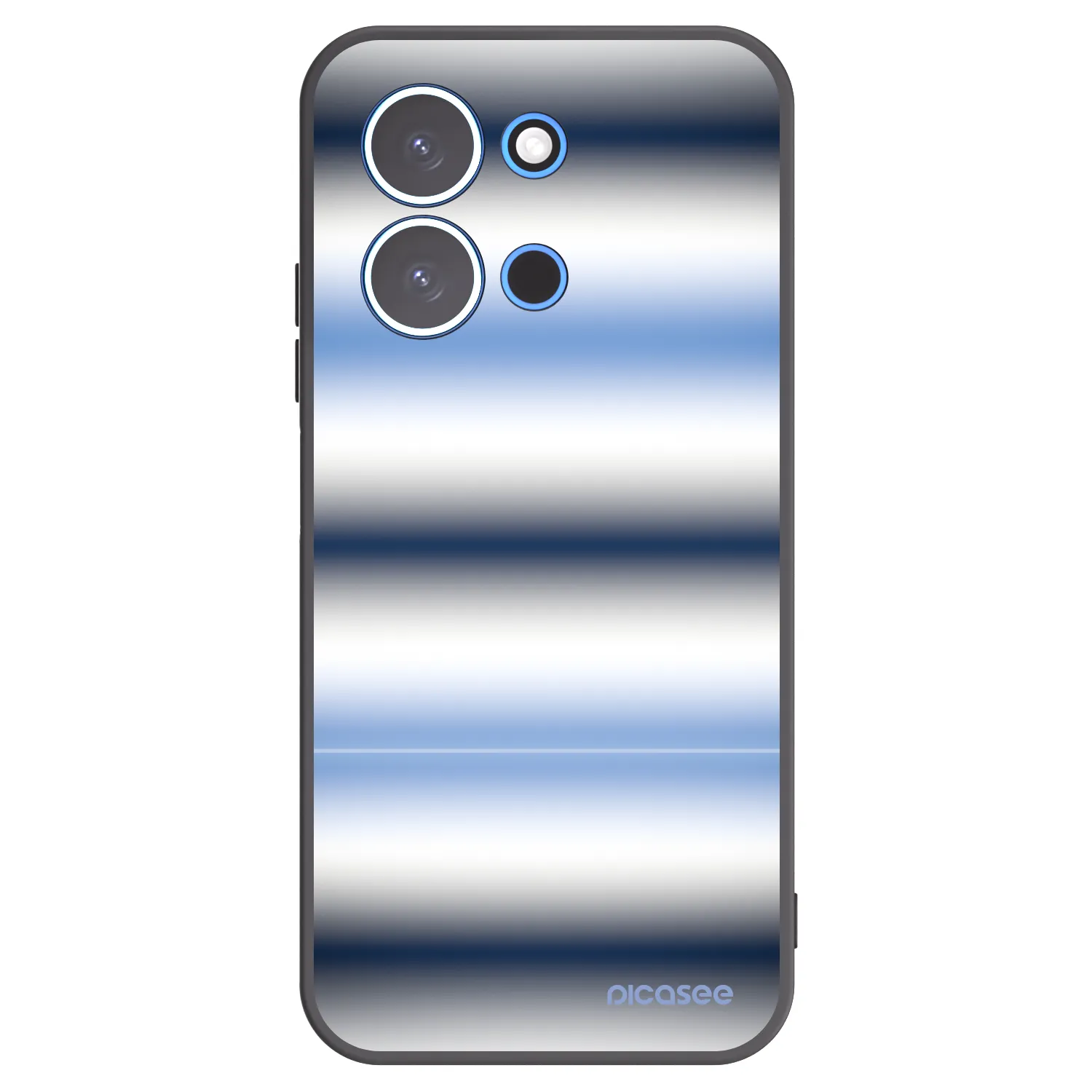 Picasee silikonski črni ovitek za Xiaomi Redmi 15C 4G - Static Lines